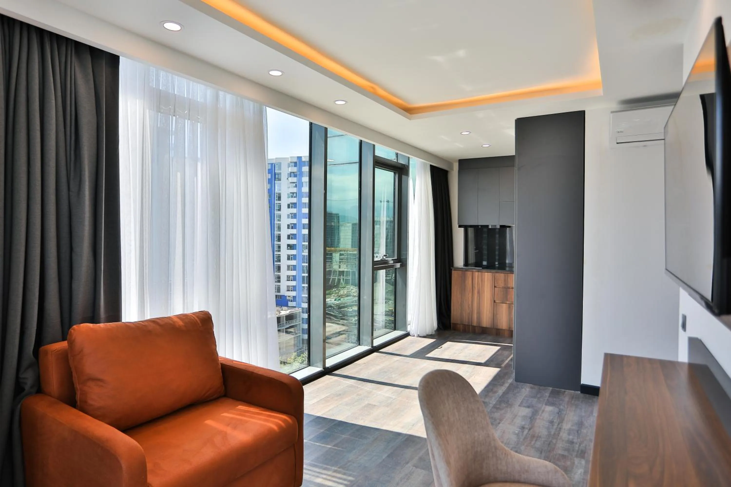 Living room in Batumi View Luxury