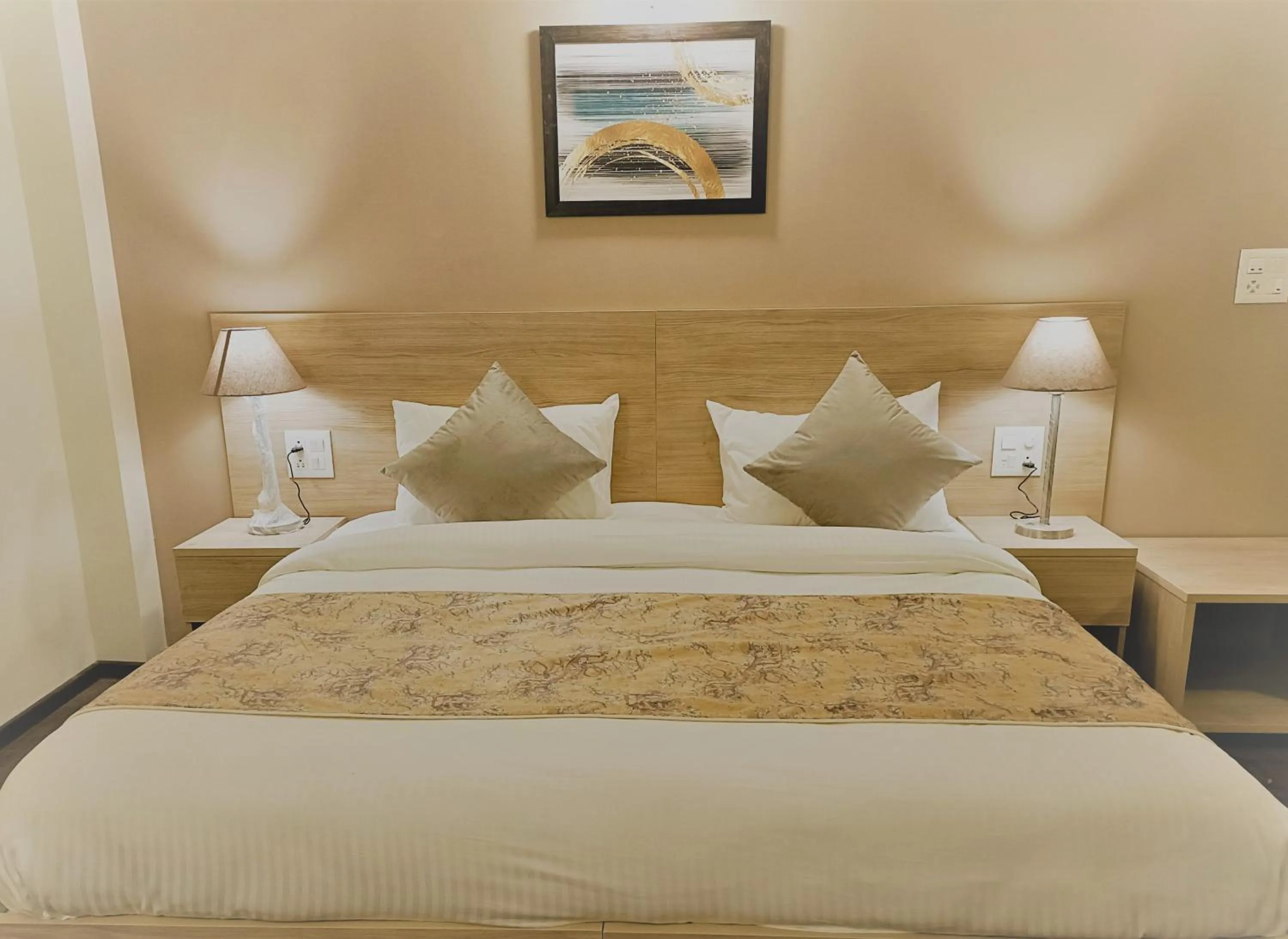 Bedroom, Bed in Starlit Suites Shirdi