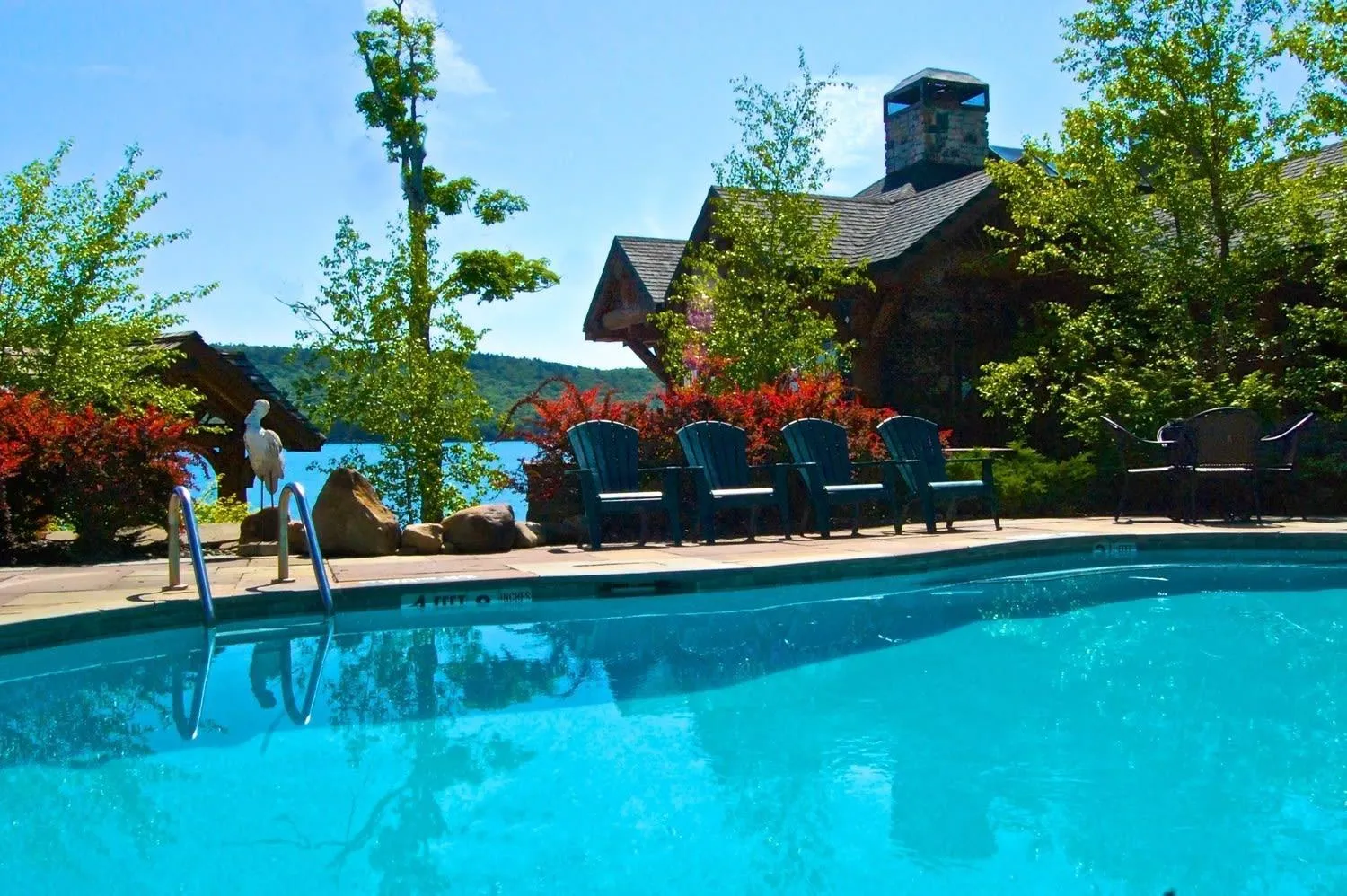 Pool view in Cayuga Lodge South