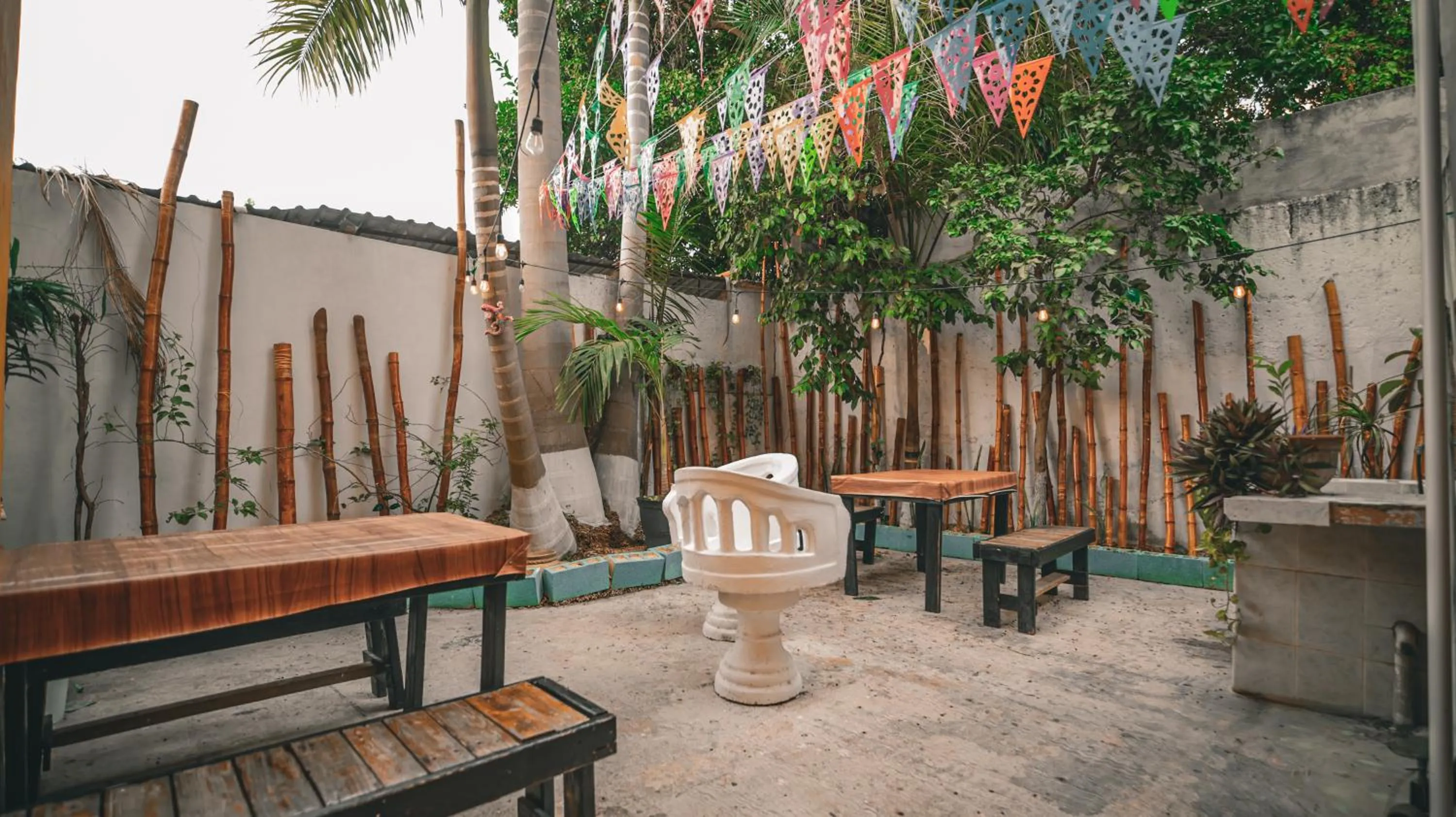 Patio in Hotel Posada Aurora