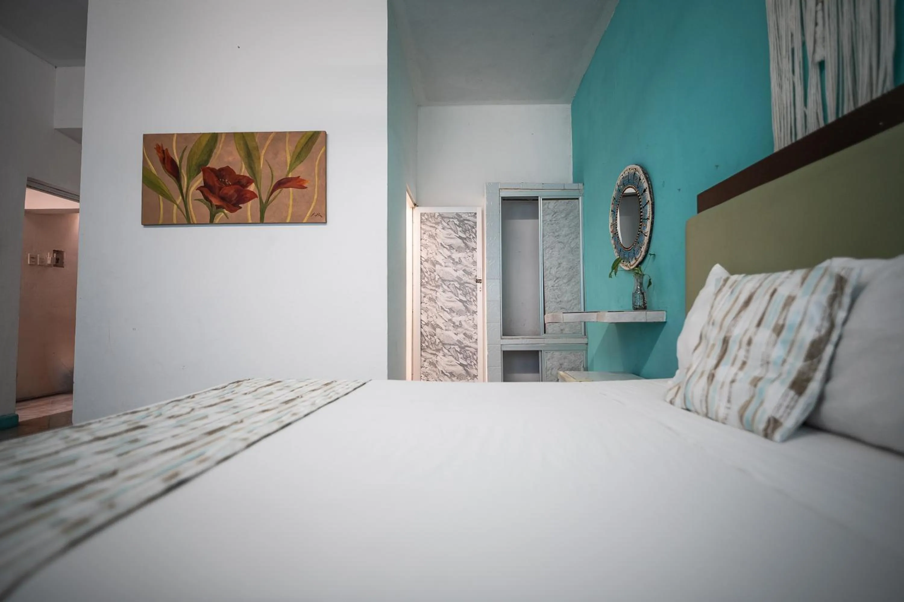 Bed in Hotel Posada Aurora