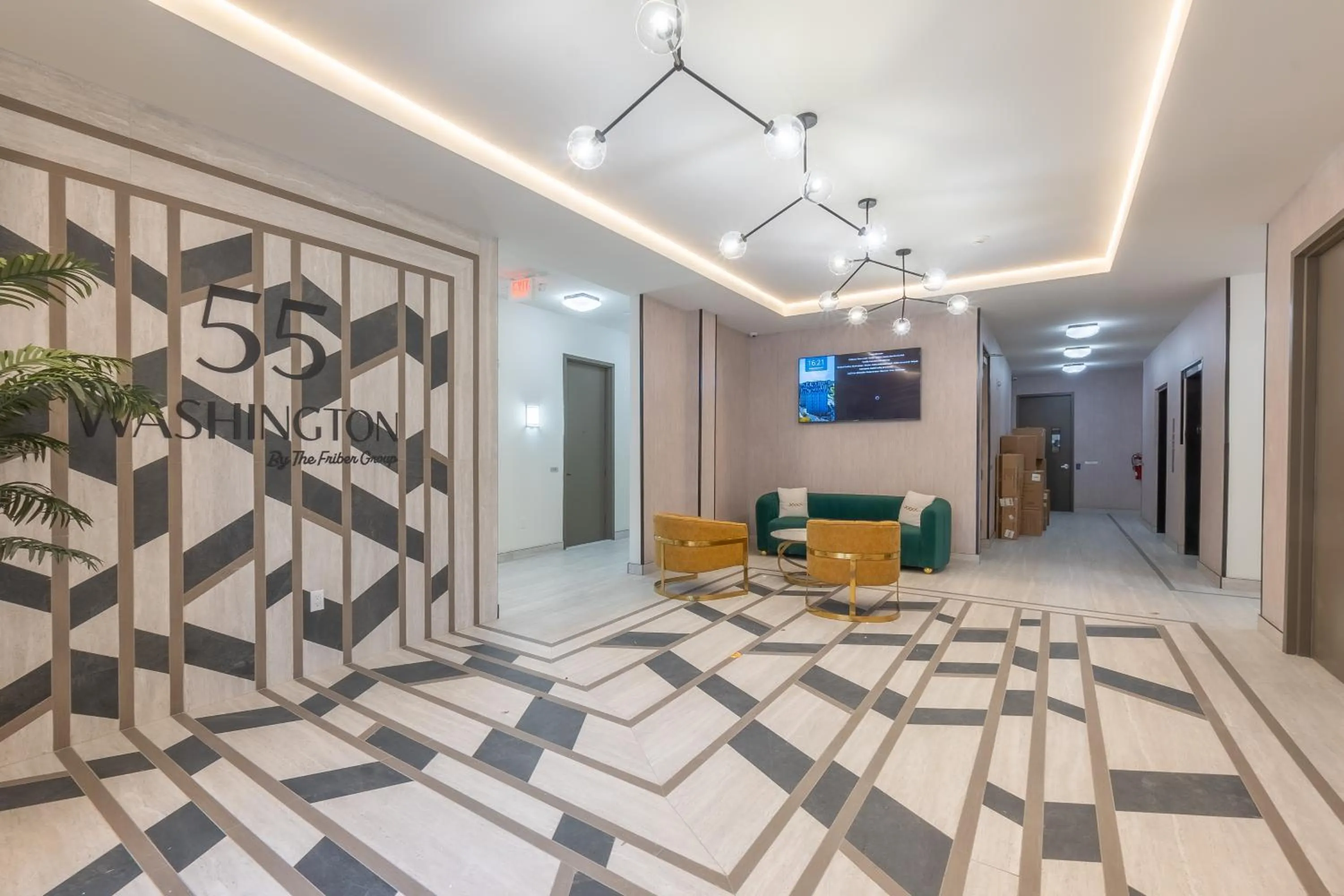 Seating area in Emerald Escape, Free Parking, 2 Bath, Sleeps 8 Near American Dream and The Airport, King Bed and 2 Queen Beds, Washer and Dryer