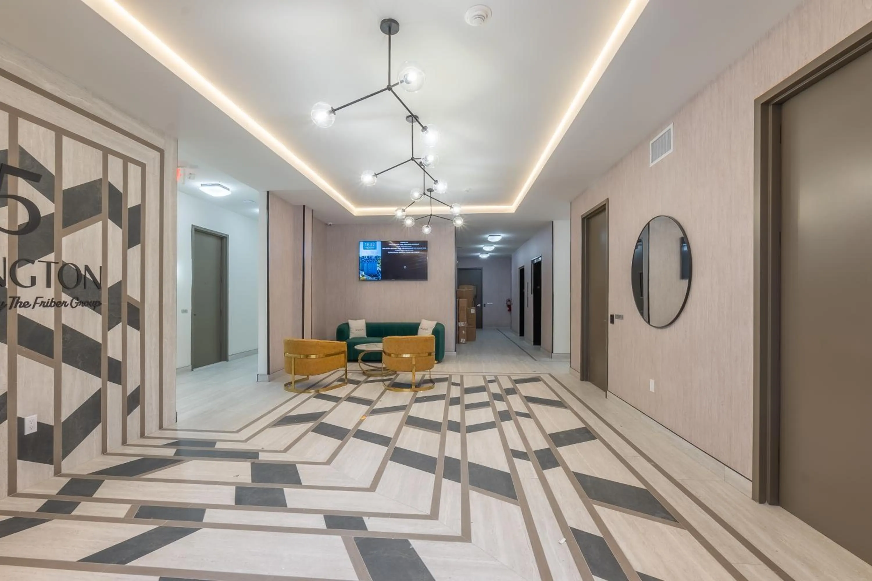 Seating area in Emerald Escape, Free Parking, 2 Bath, Sleeps 8 Near American Dream and The Airport, King Bed and 2 Queen Beds, Washer and Dryer