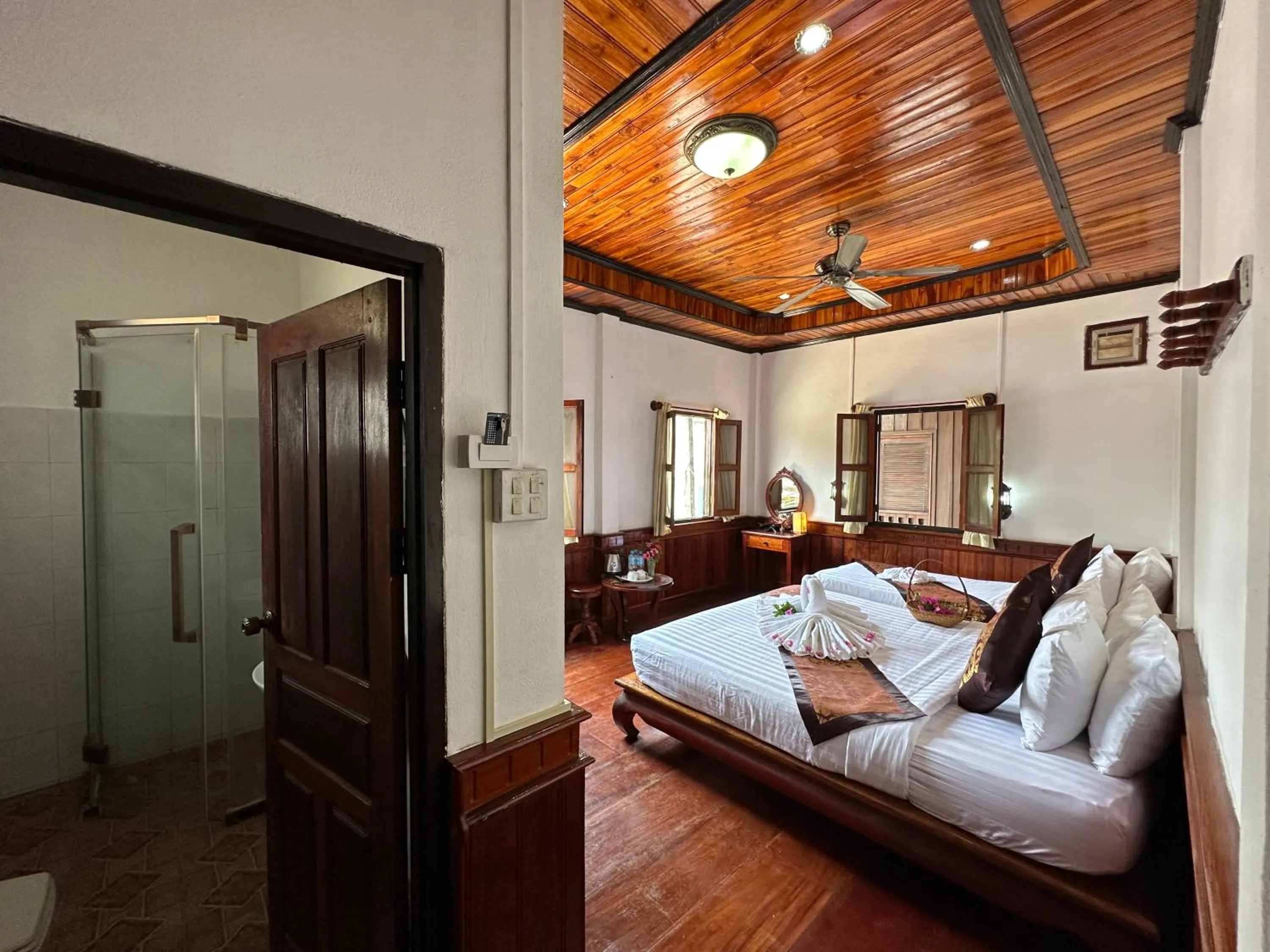 Bed in Villa Thida Mekong Riverside