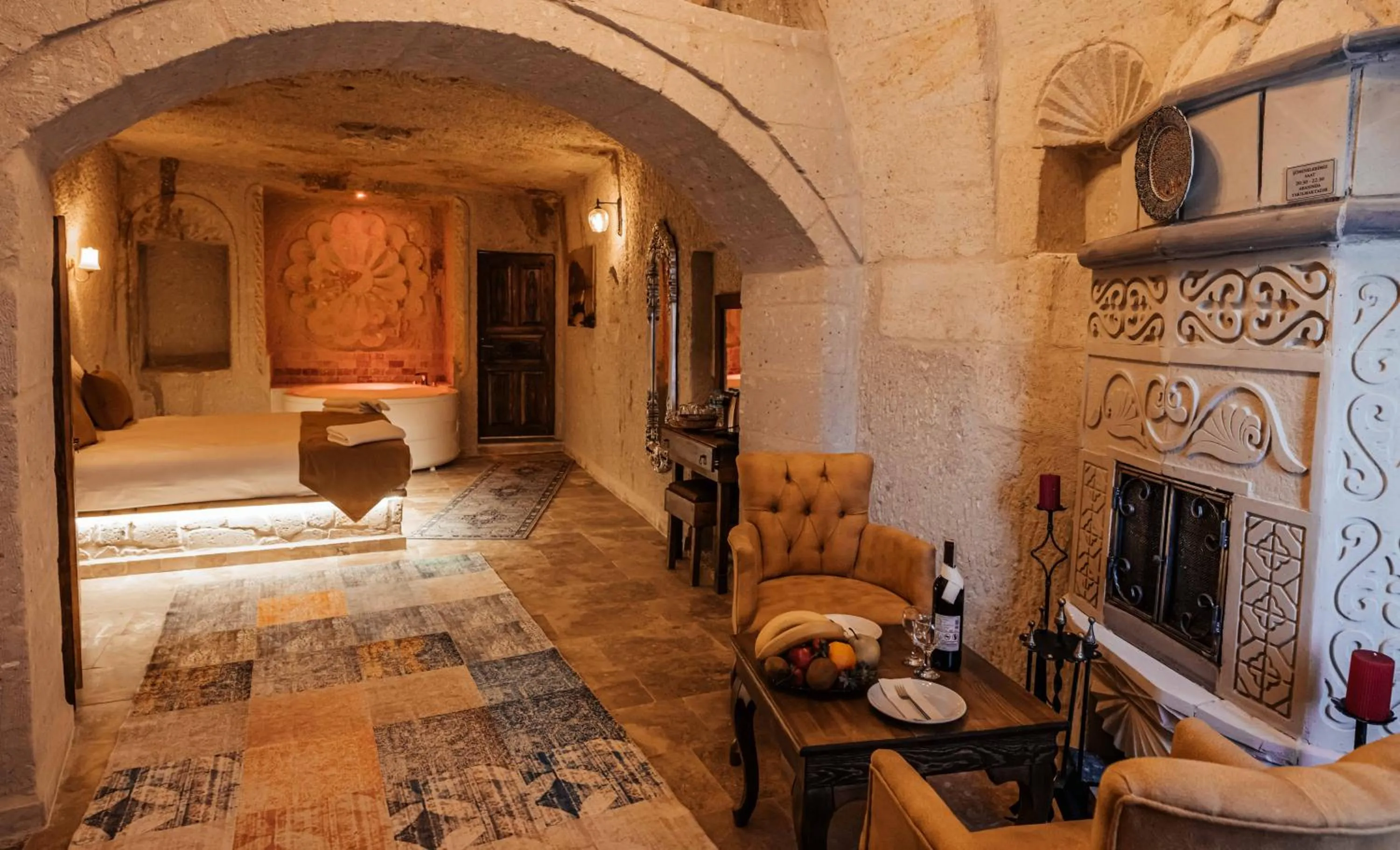 Bed in Bayar Cave Suites Special Class