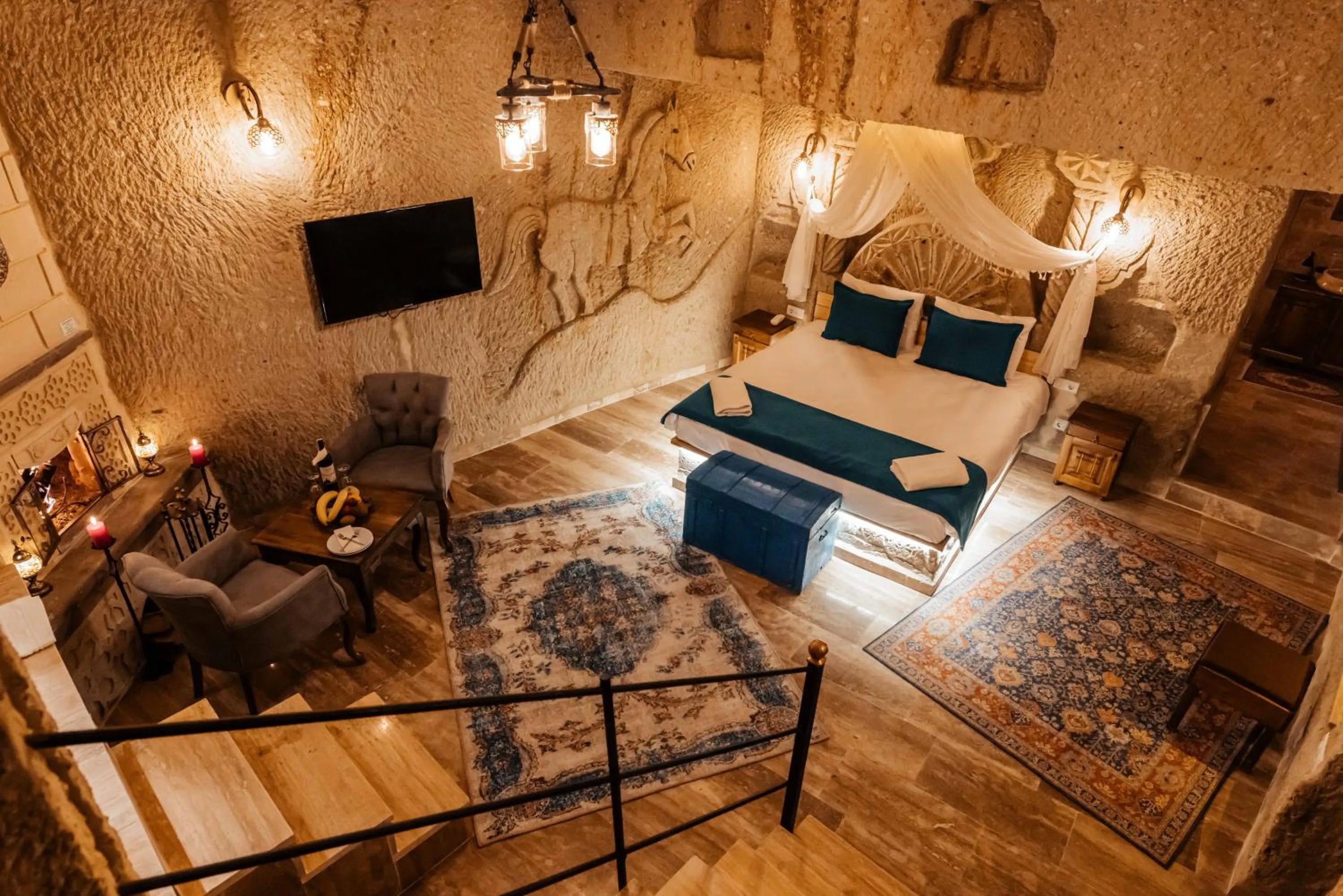 Bed in Bayar Cave Suites Special Class