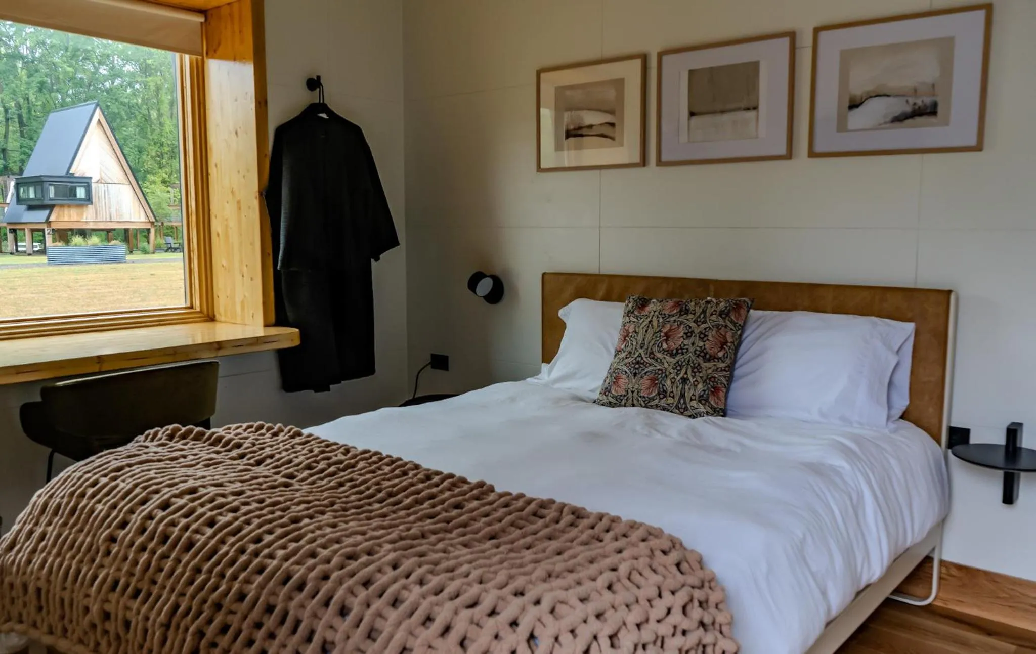 Bed in Finger Lakes Treehouse