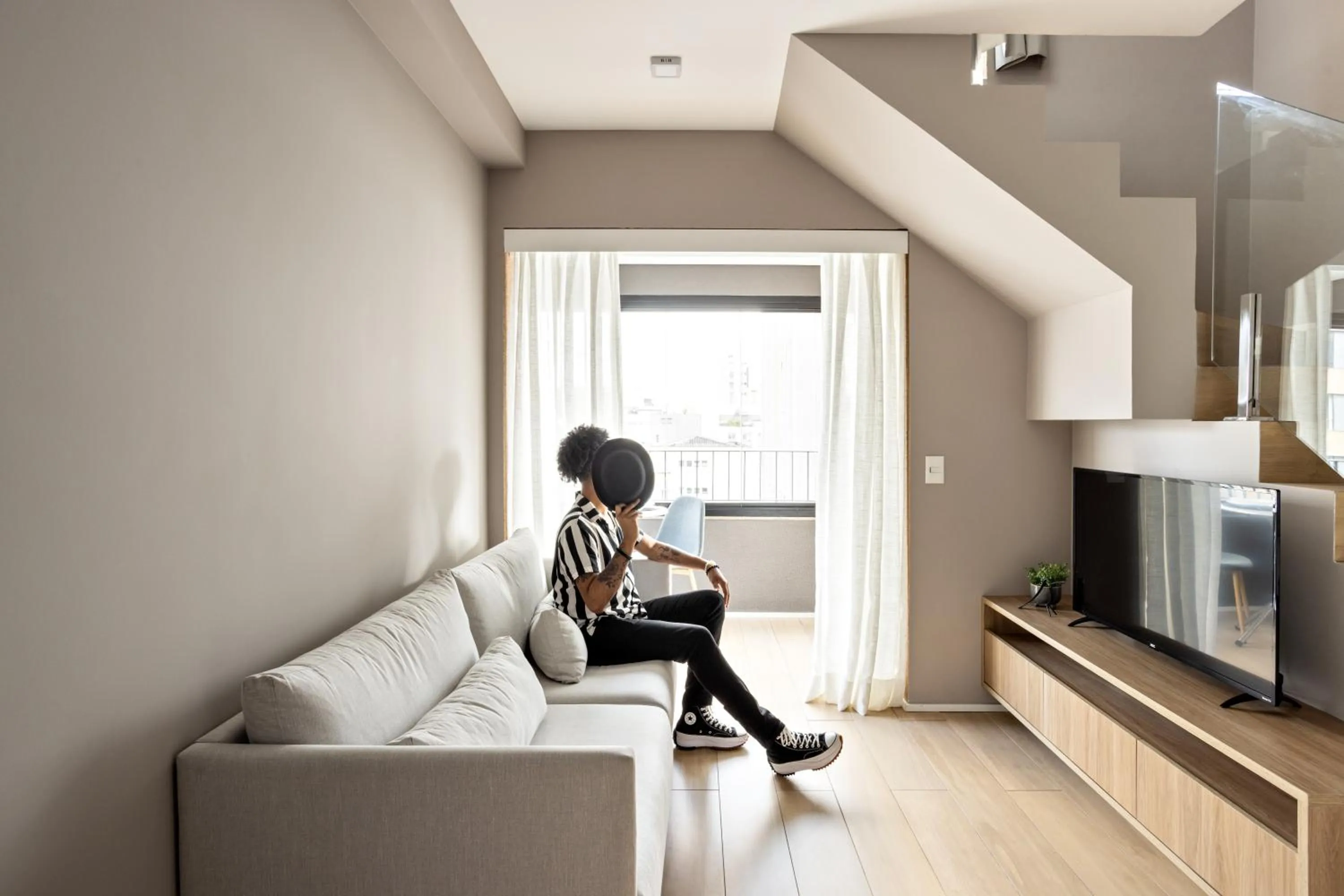 Balcony/Terrace in Charlie Franca Jardim Paulista