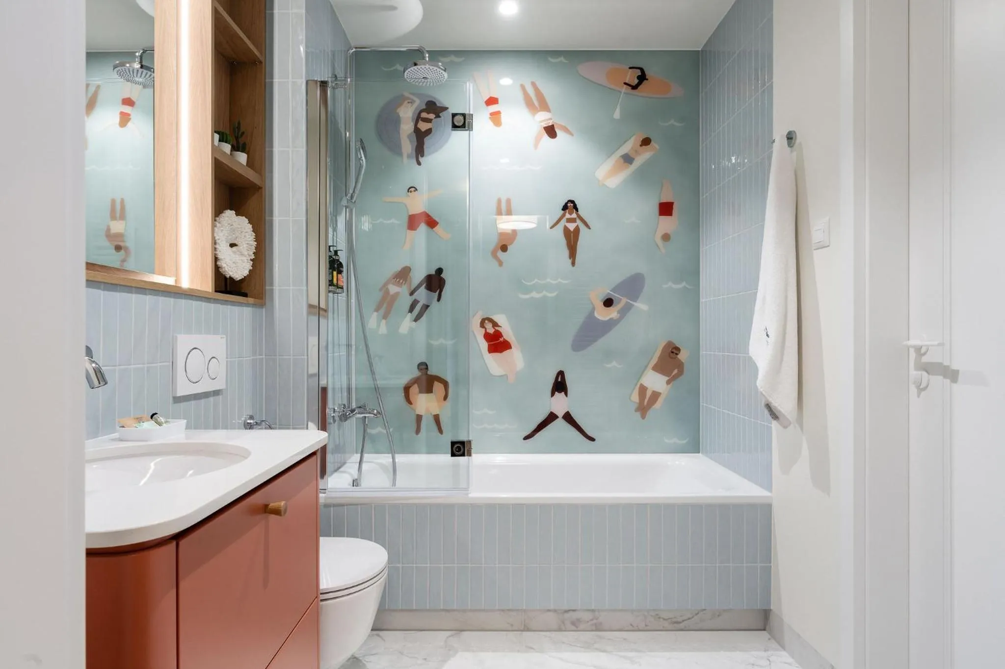 Toilet in Baltic Wave Boutique Apartments with sauna and gym