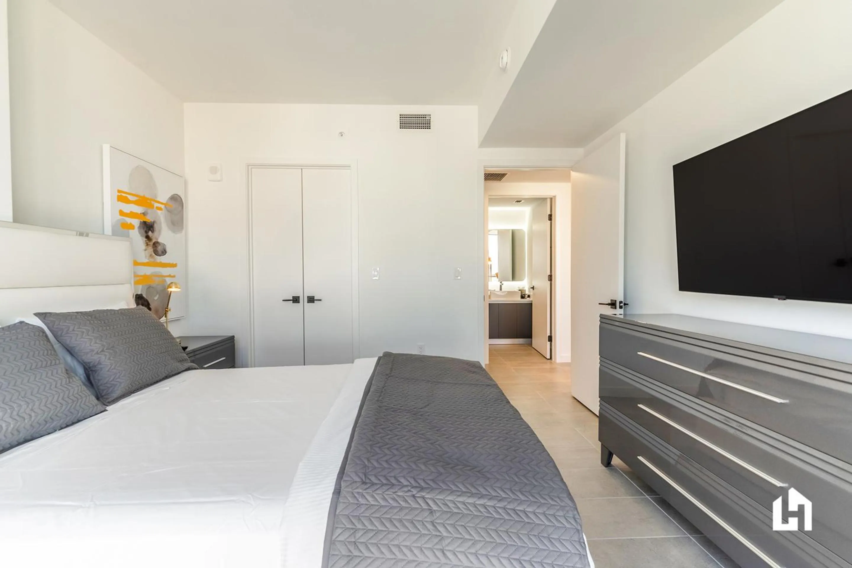 Bedroom, Bed in Downtown Miami Condos by Lua Host