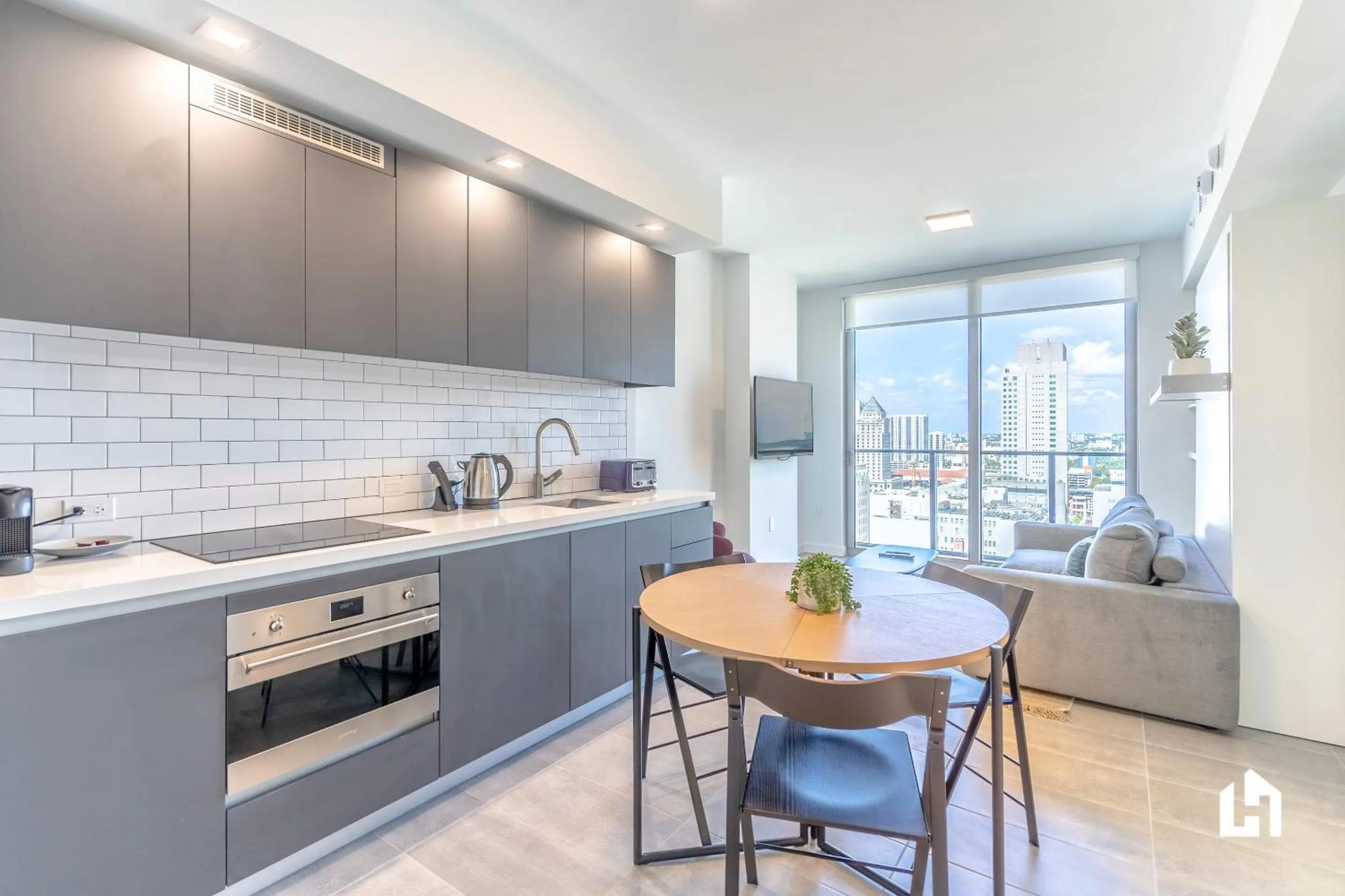 Kitchen or kitchenette in Downtown Miami Condos by Lua Host