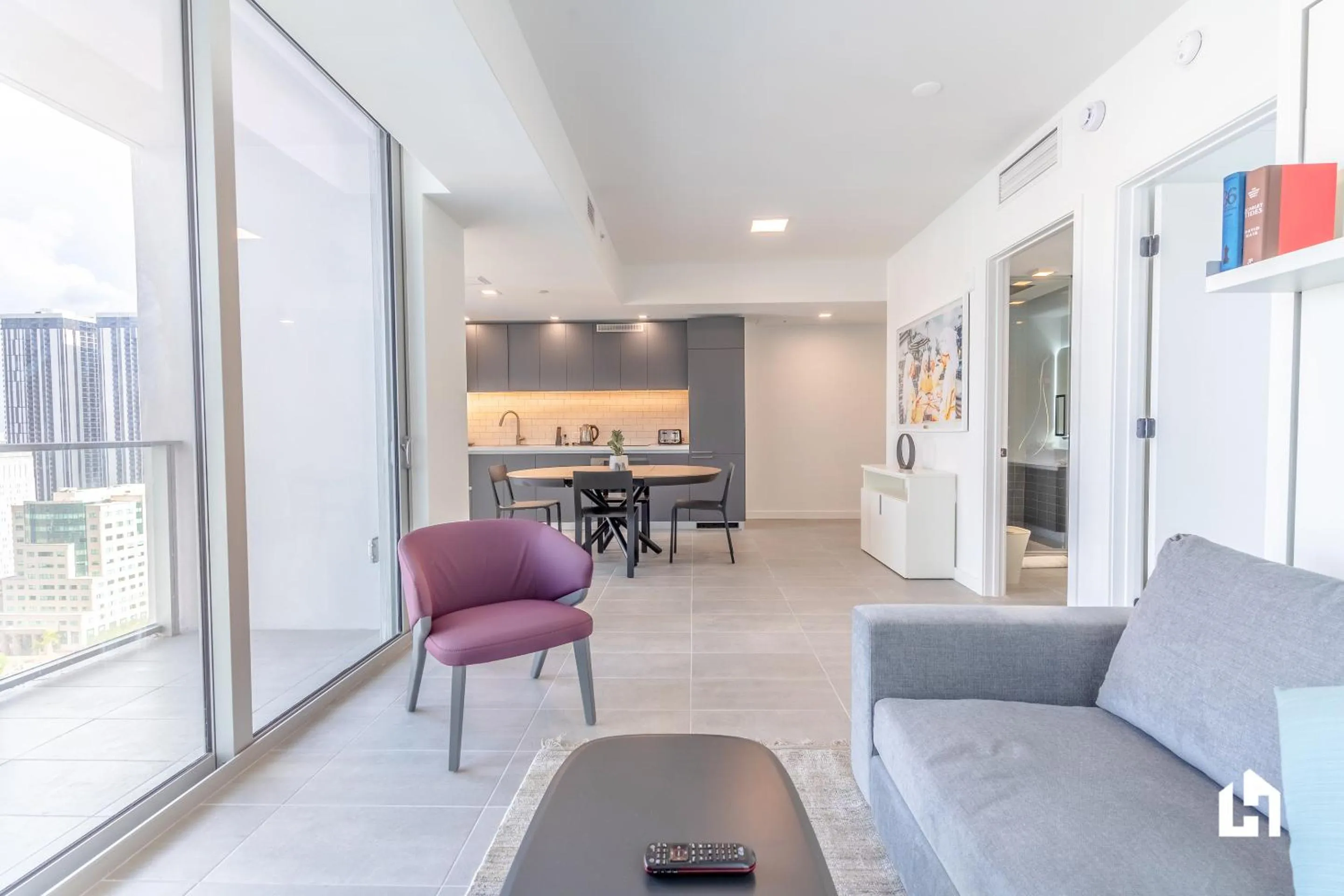 Kitchen or kitchenette in Downtown Miami Condos by Lua Host