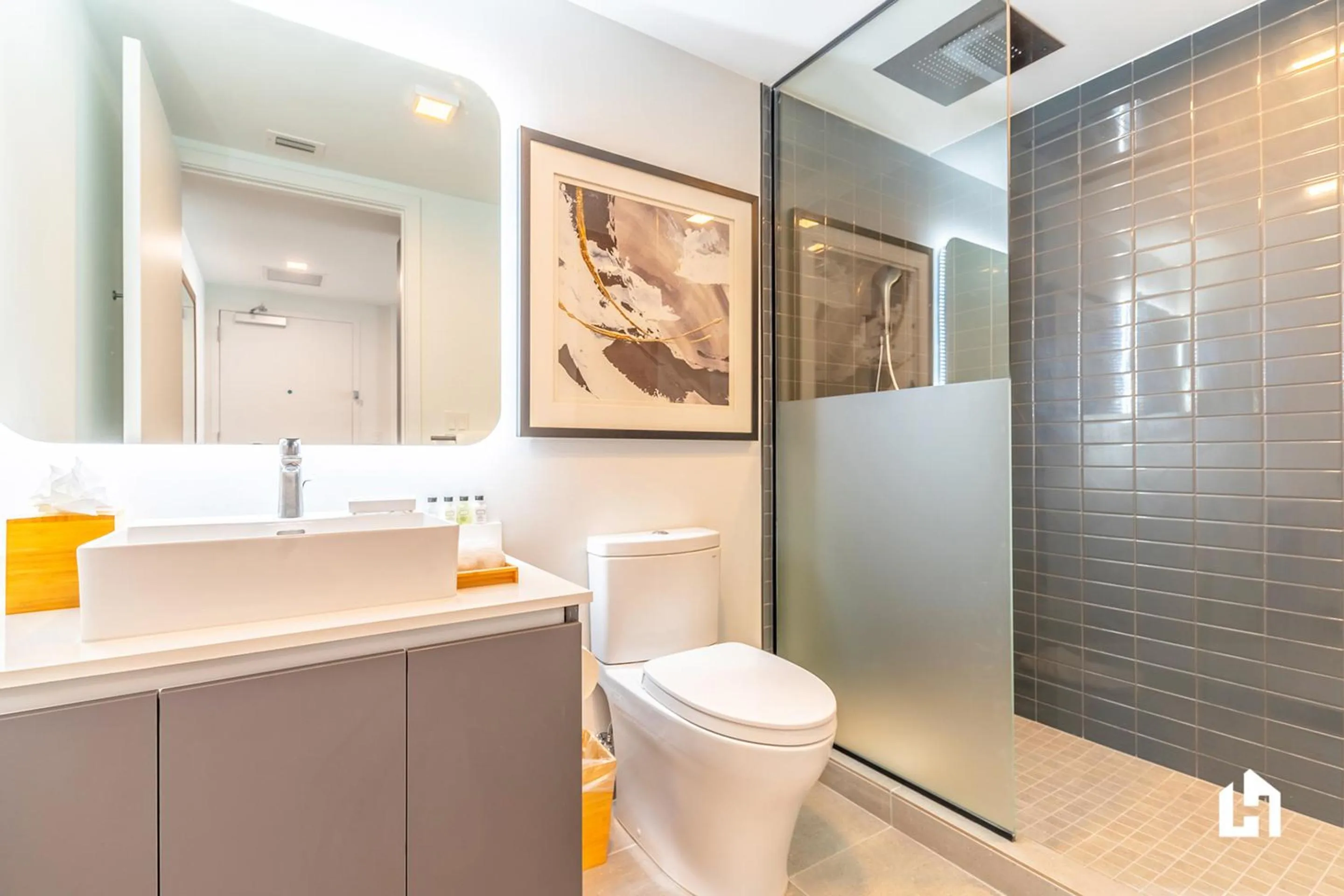 Shower in Downtown Miami Condos by Lua Host