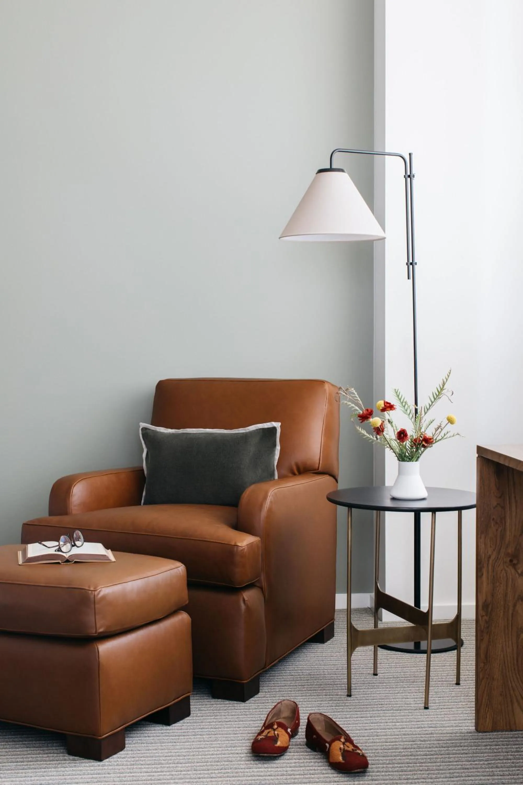 Seating area in The Study at the University of Chicago