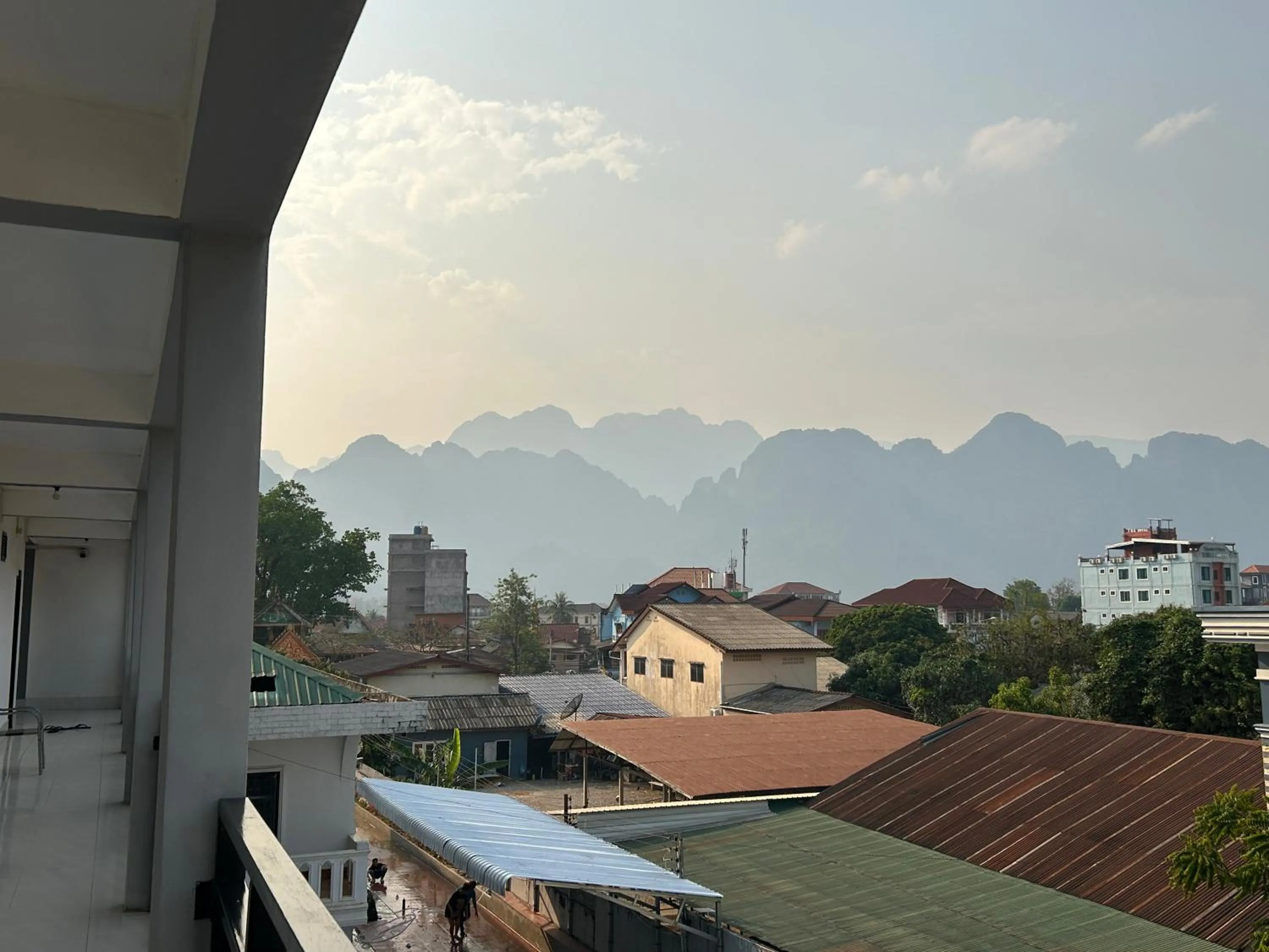 Mountain view in Vang Vieng Backpackers Hostel