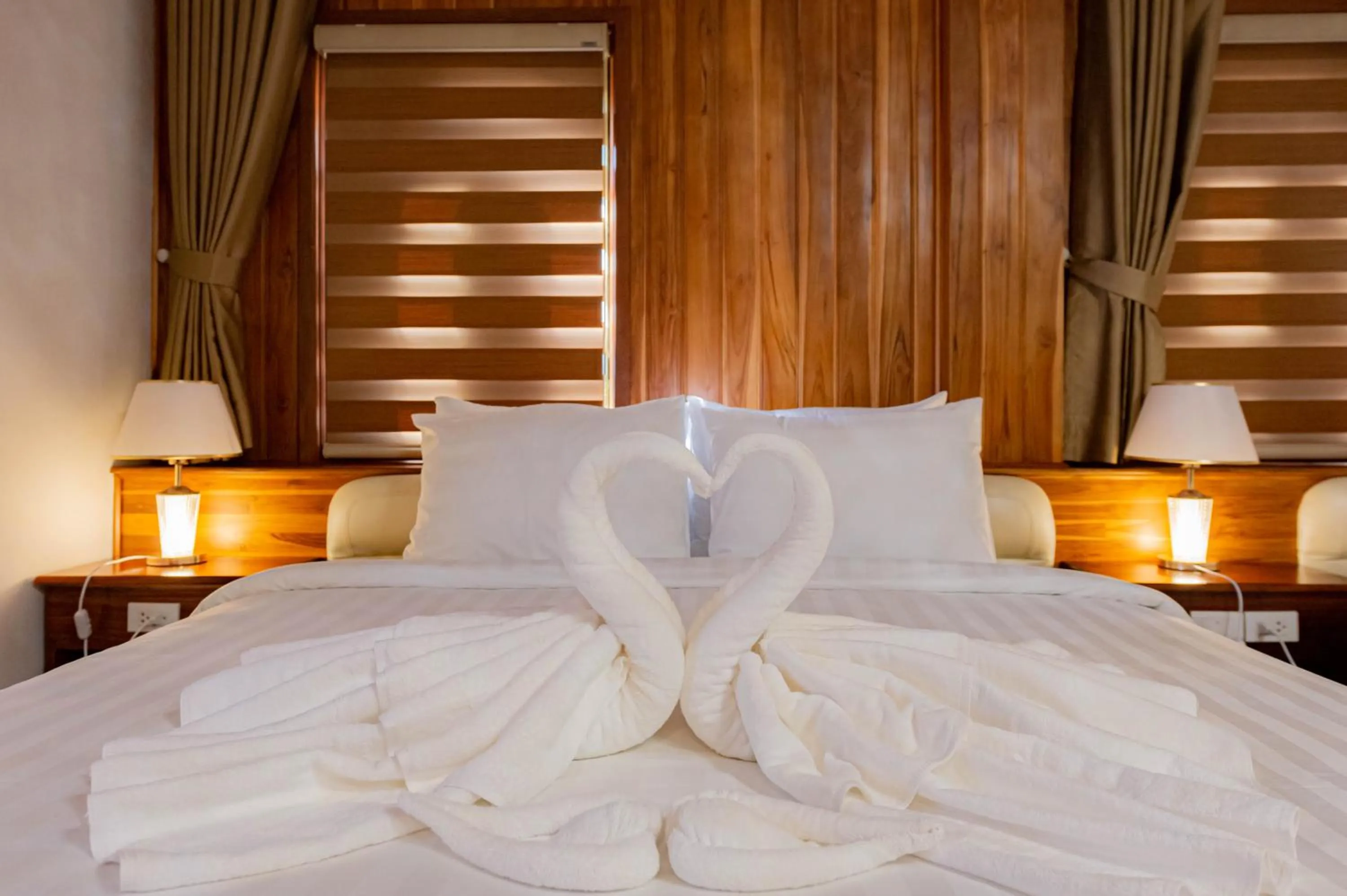 Bed in LuangPrabang Center Hotel