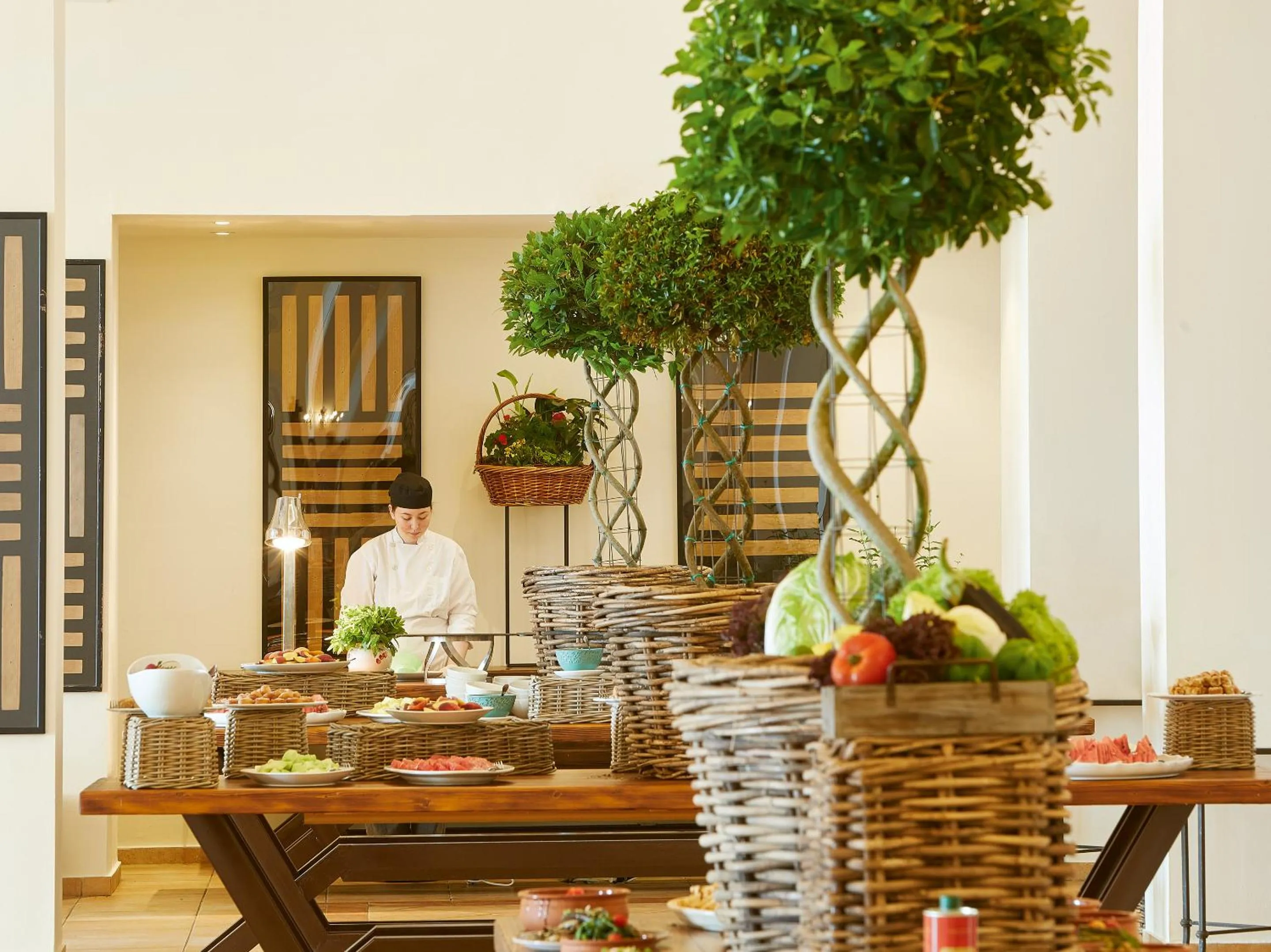 Breakfast in Grecotel LUXME Palms at Riviera Olympia & Aqua Park