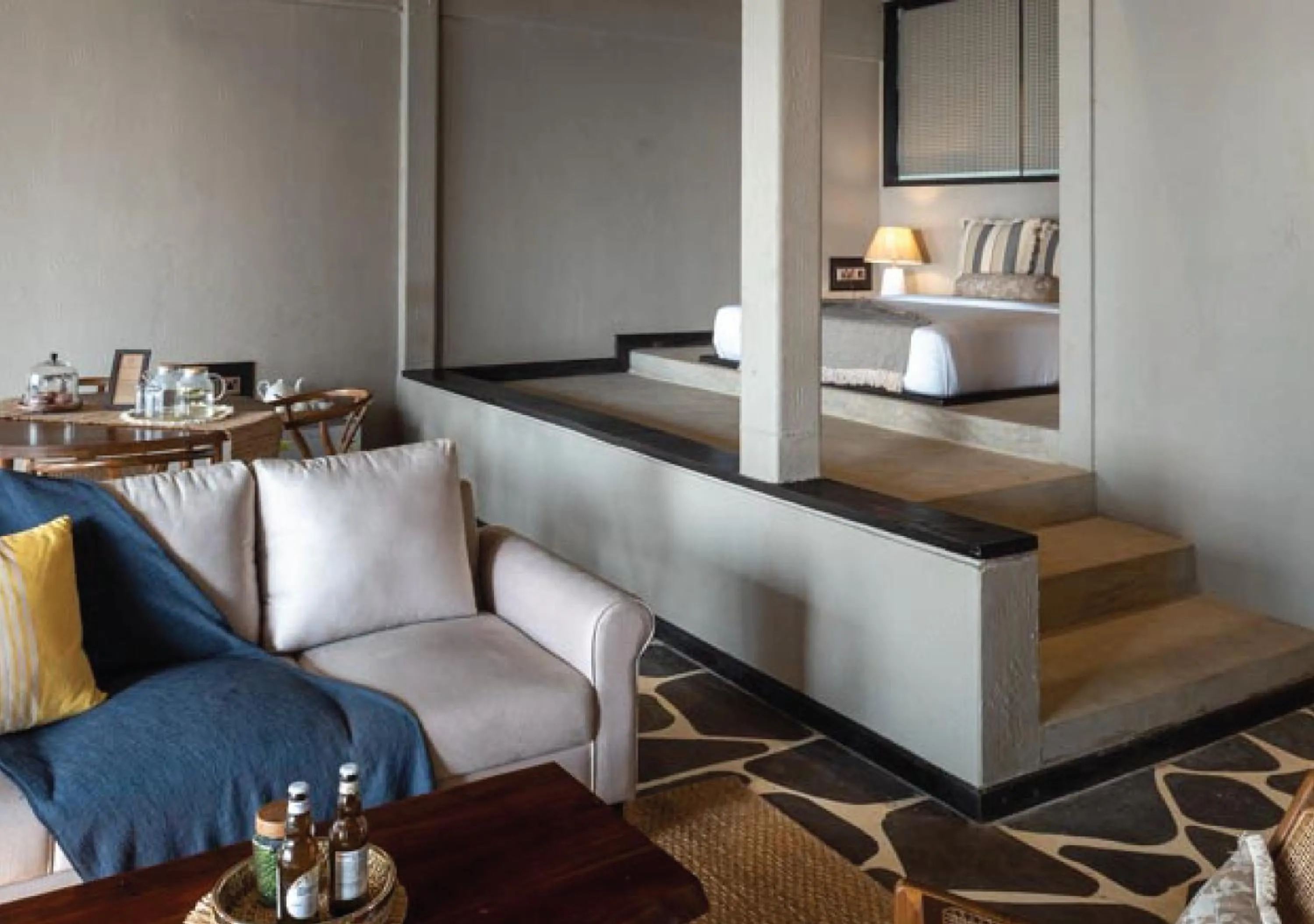 Living room in Red Thread Morjim