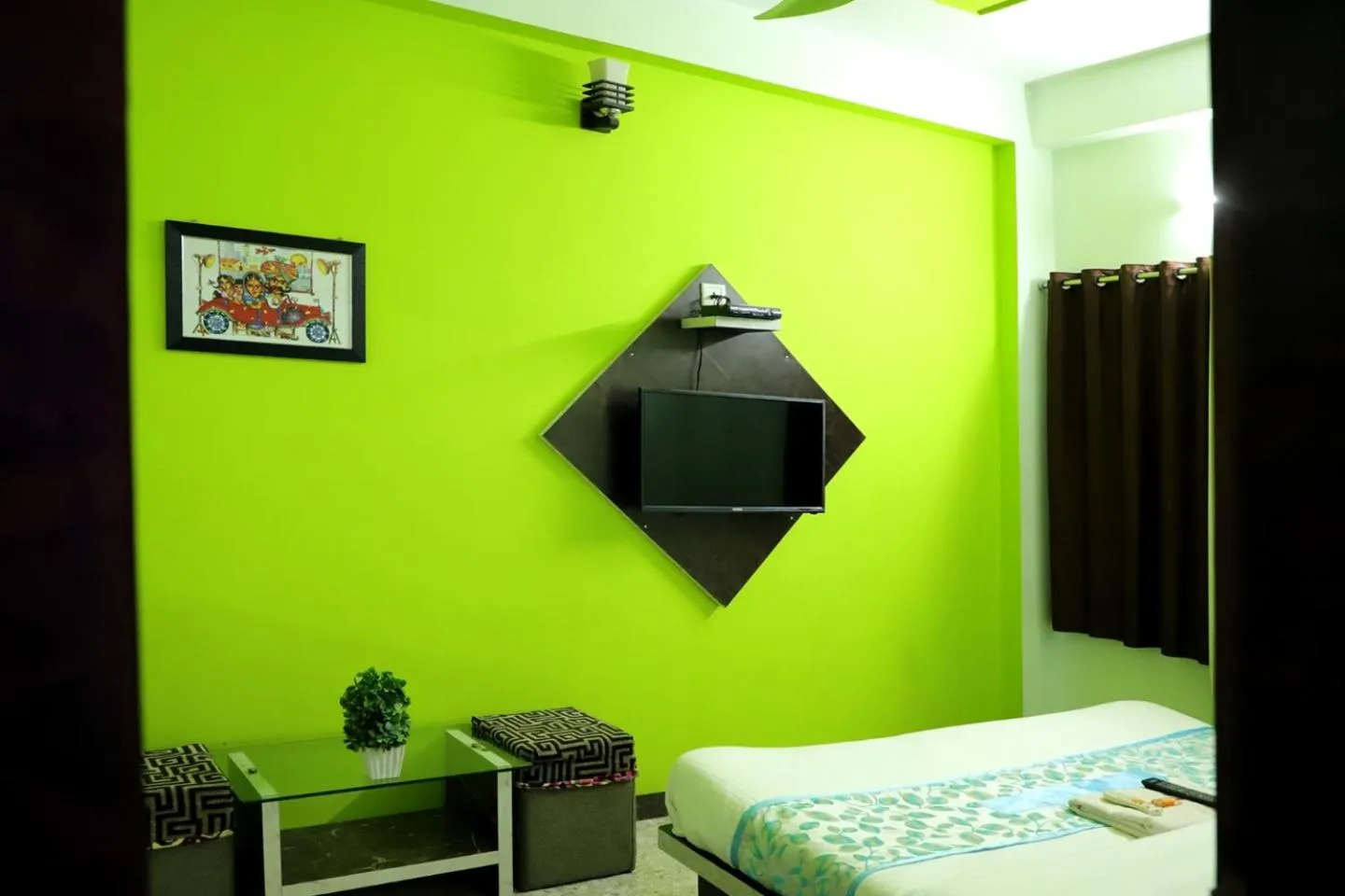 Bed in Hotel Mahishmati Palace