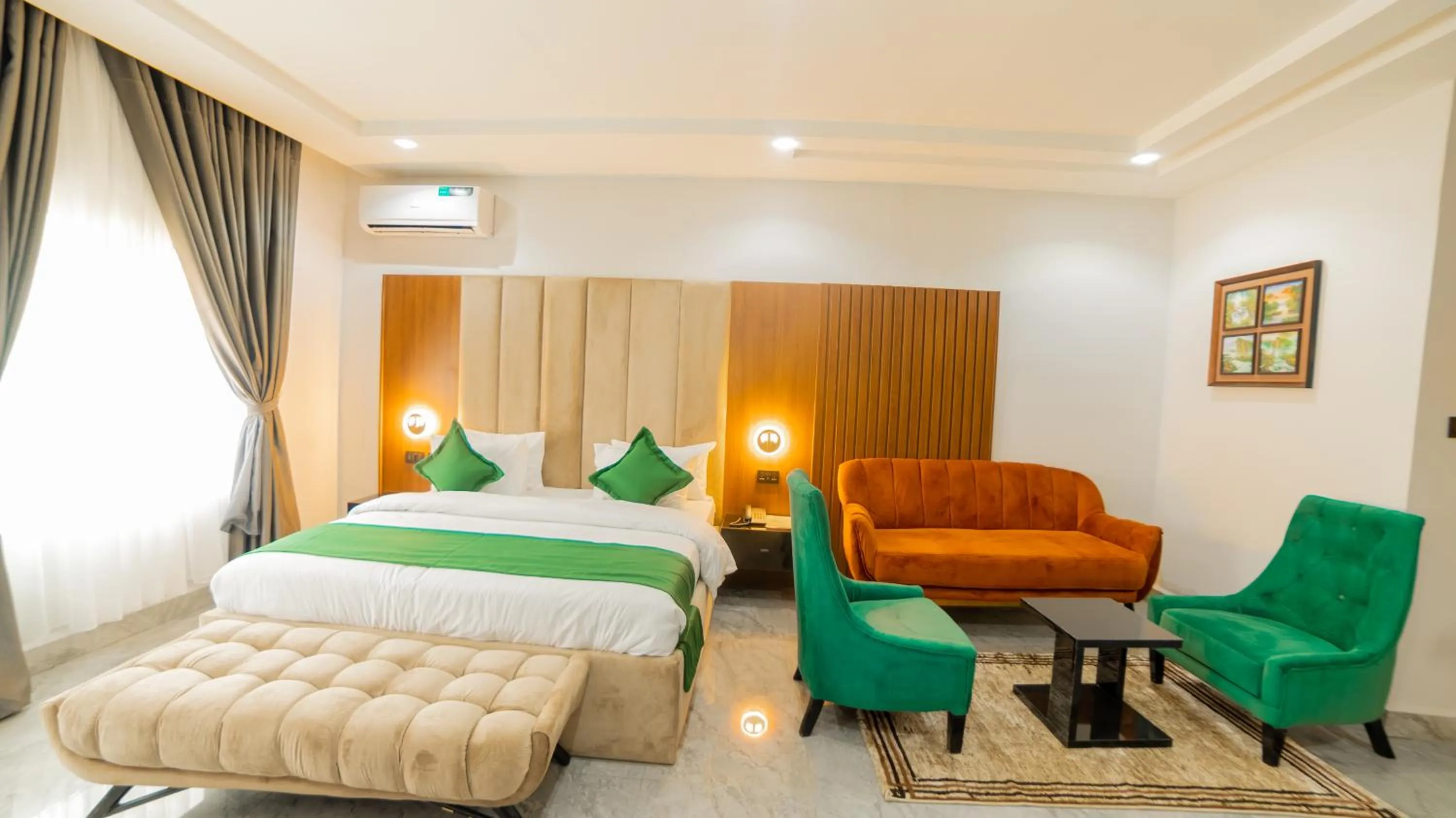 Bed in Tranquila Hotels and Suites Abuja