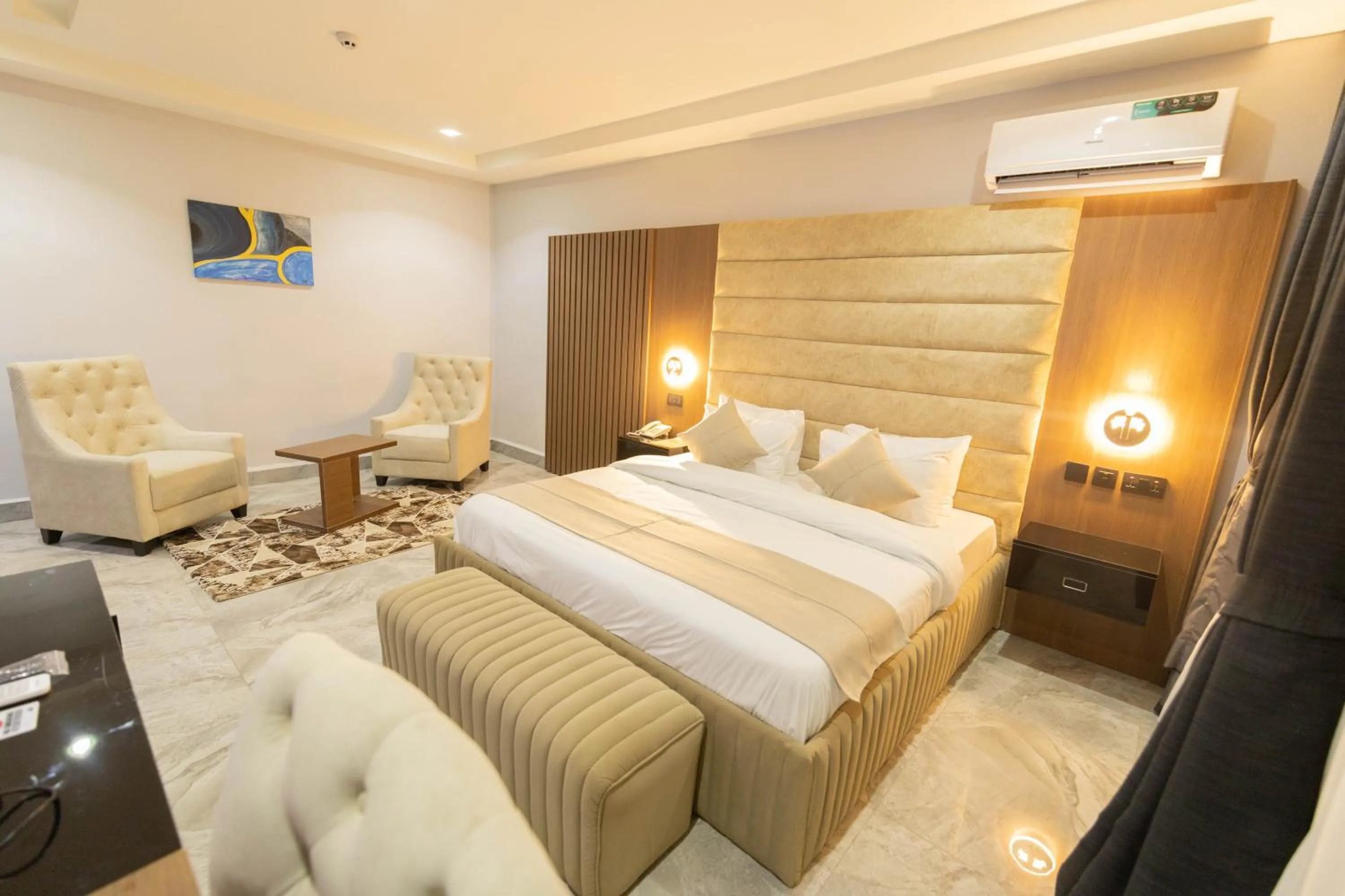 Bed in Tranquila Hotels and Suites Abuja