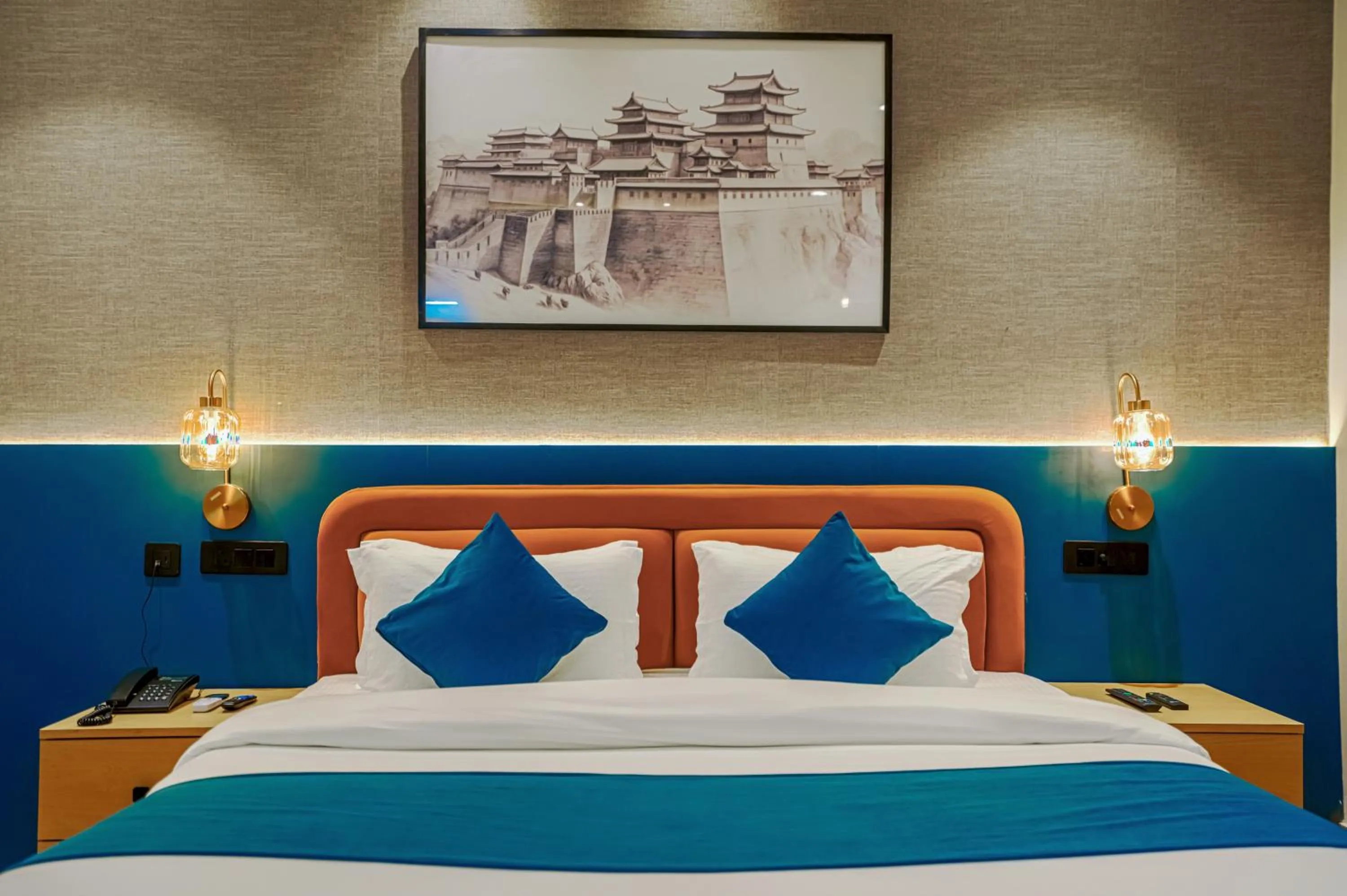 Bed in Hotel Highway Greens Near VR Punjab Mall Airport Road Mohali Chandigarh