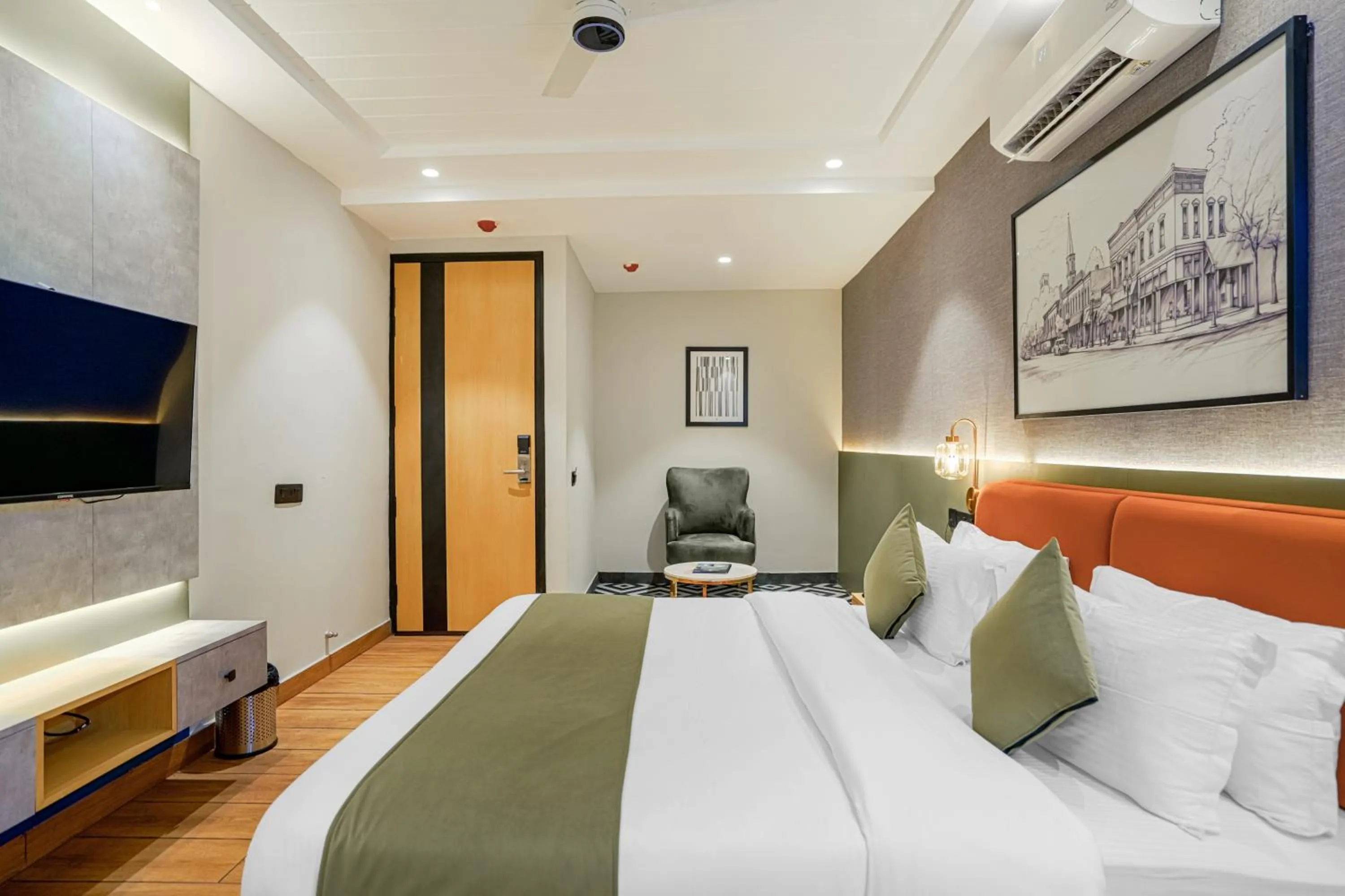 Bed in Hotel Highway Greens Near VR Punjab Mall Airport Road Mohali Chandigarh