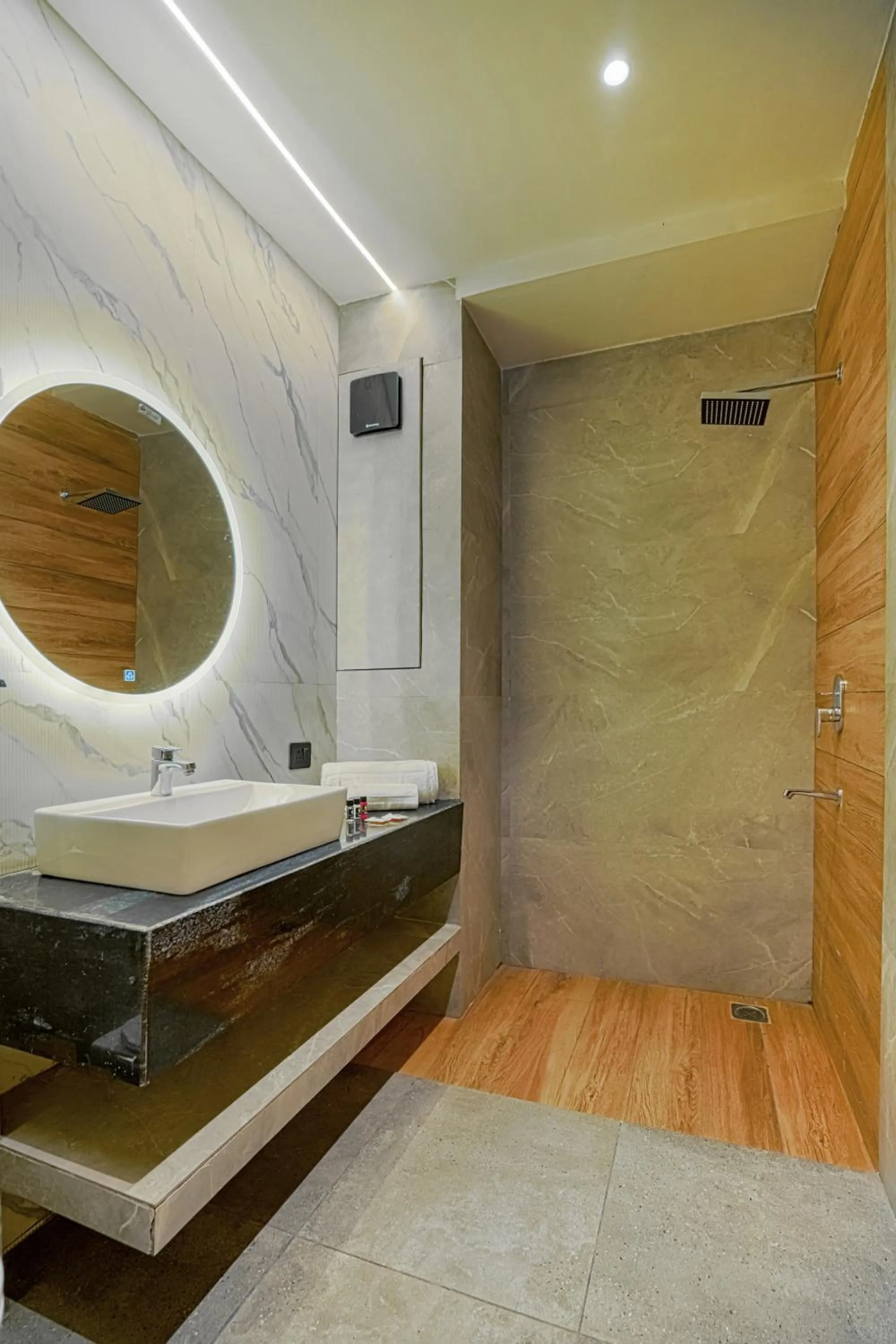 Shower in Hotel Highway Greens Near VR Punjab Mall Airport Road Mohali Chandigarh