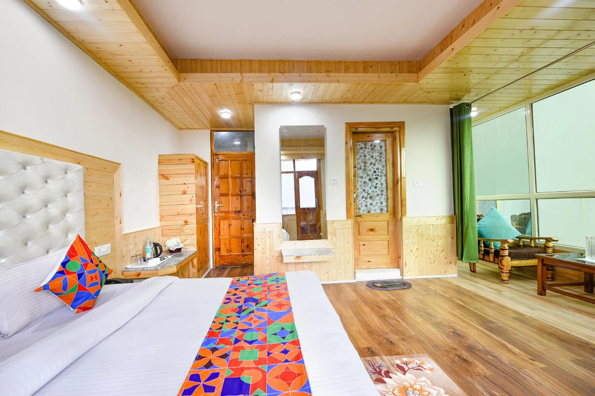 Bed in FabHotel Rigzin Nest Cottage