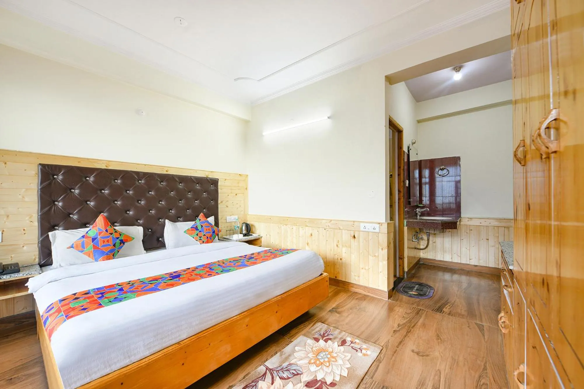 Bed in FabHotel Rigzin Nest Cottage