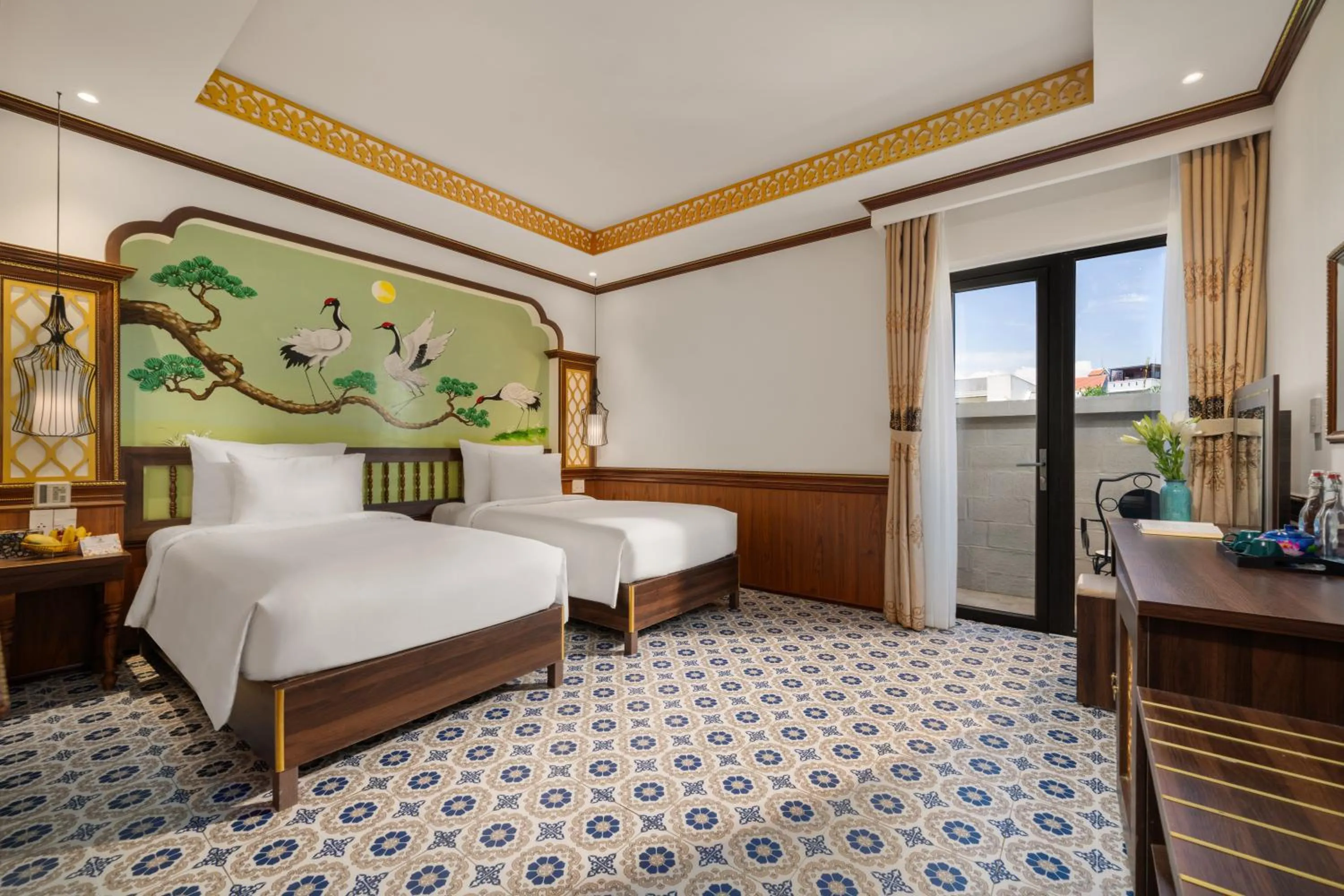 View (from property/room), Bed in Soluna D'Annam - The Art of Hoi An Relaxation - formerly Hoi An Babylon Riverside Hotel