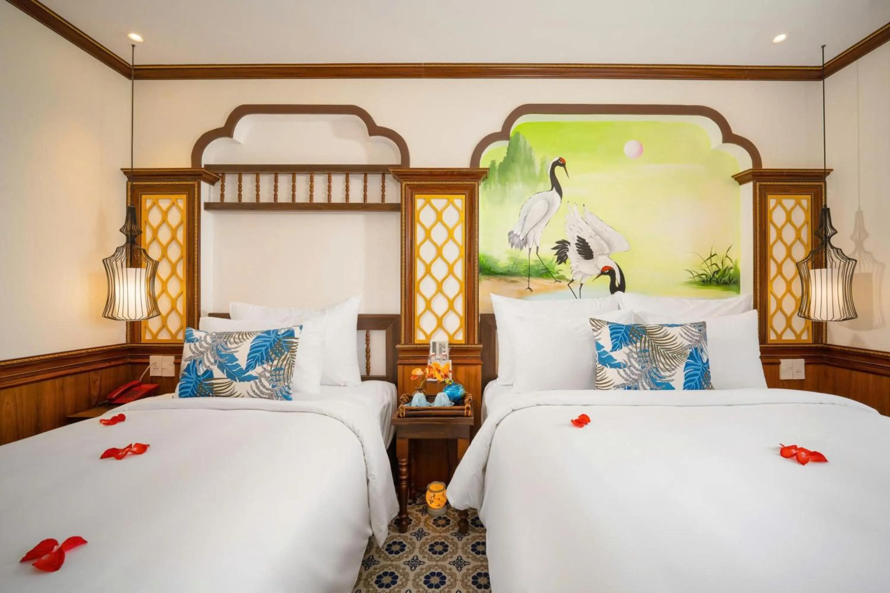 Bed in Soluna D'Annam - The Art of Hoi An Relaxation - formerly Hoi An Babylon Riverside Hotel