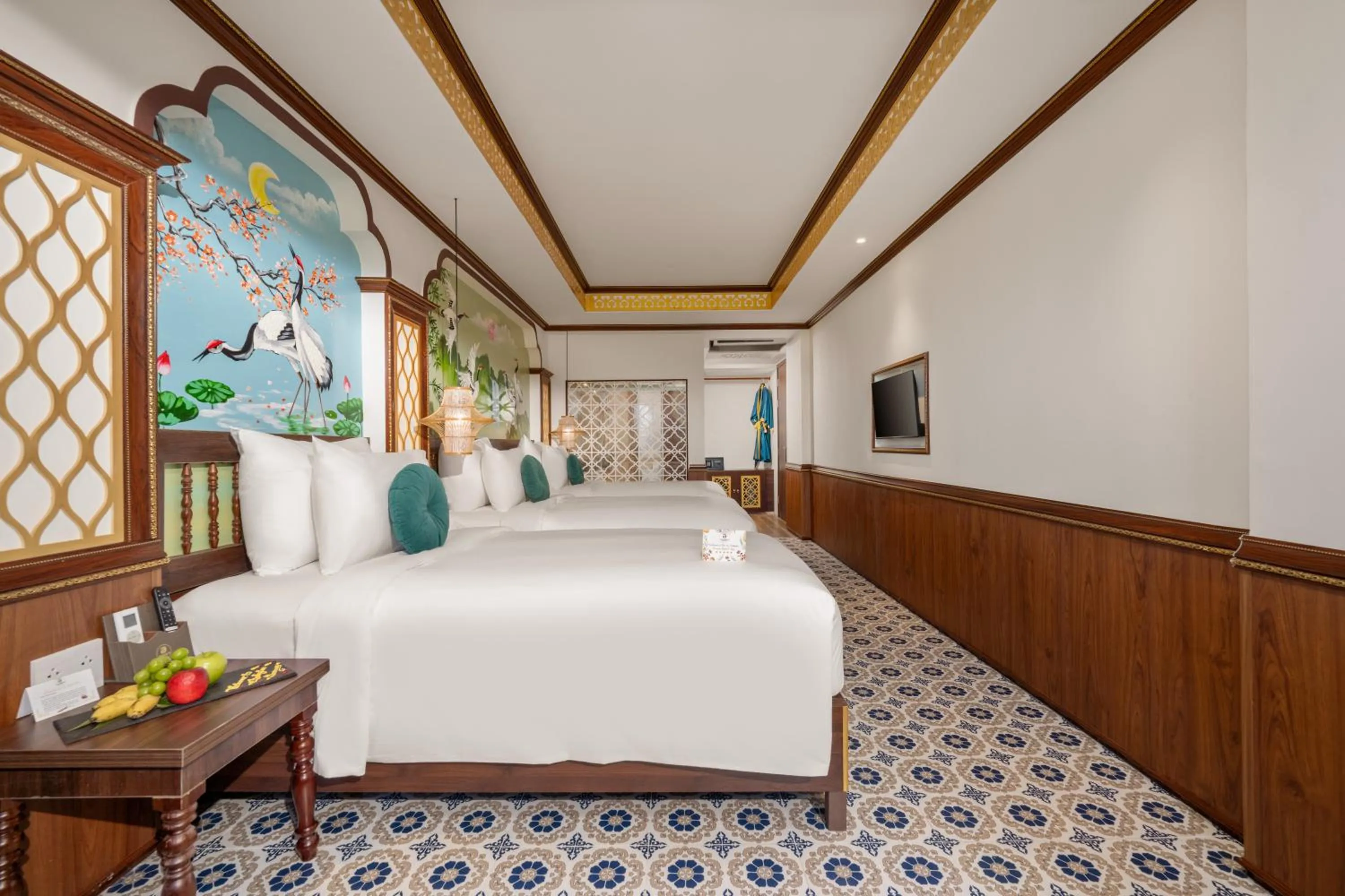 Bed in Soluna D'Annam - The Art of Hoi An Relaxation - formerly Hoi An Babylon Riverside Hotel