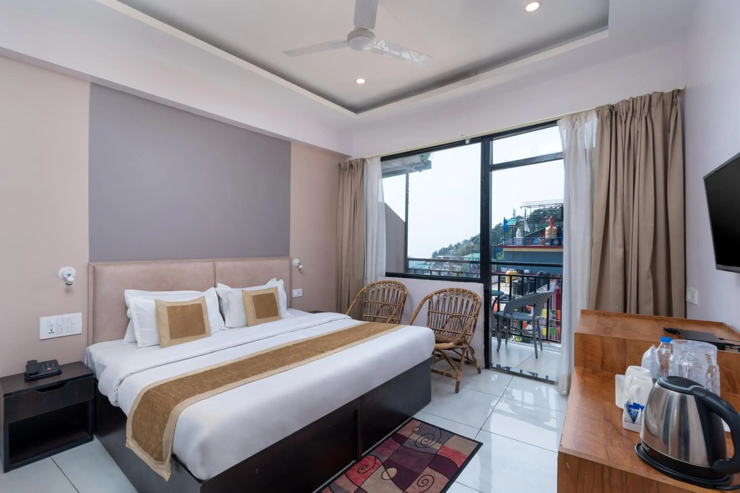 Deluxe Double Room with Balcony in Hotel Buddha's Abode- Best Hotel in McleodGanj Main Market Deluxe Double Room with Balcony in Hotel Buddha's Abode- Best Hotel in McleodGanj Main Market