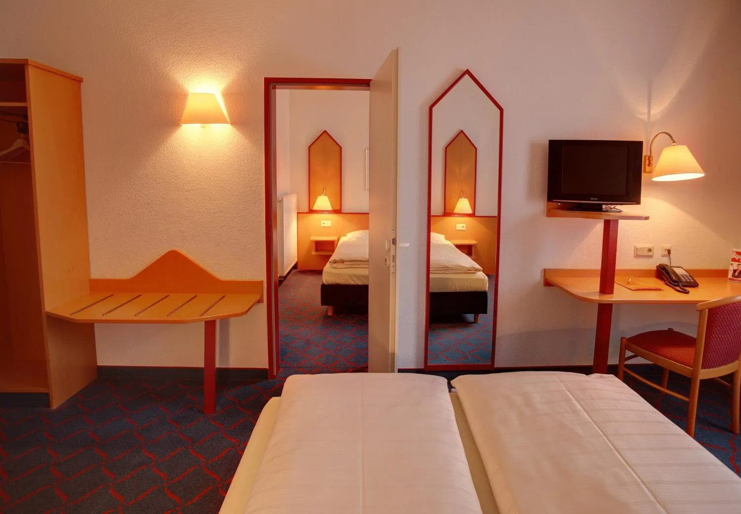 Bed in Hotel Montana Lauenau