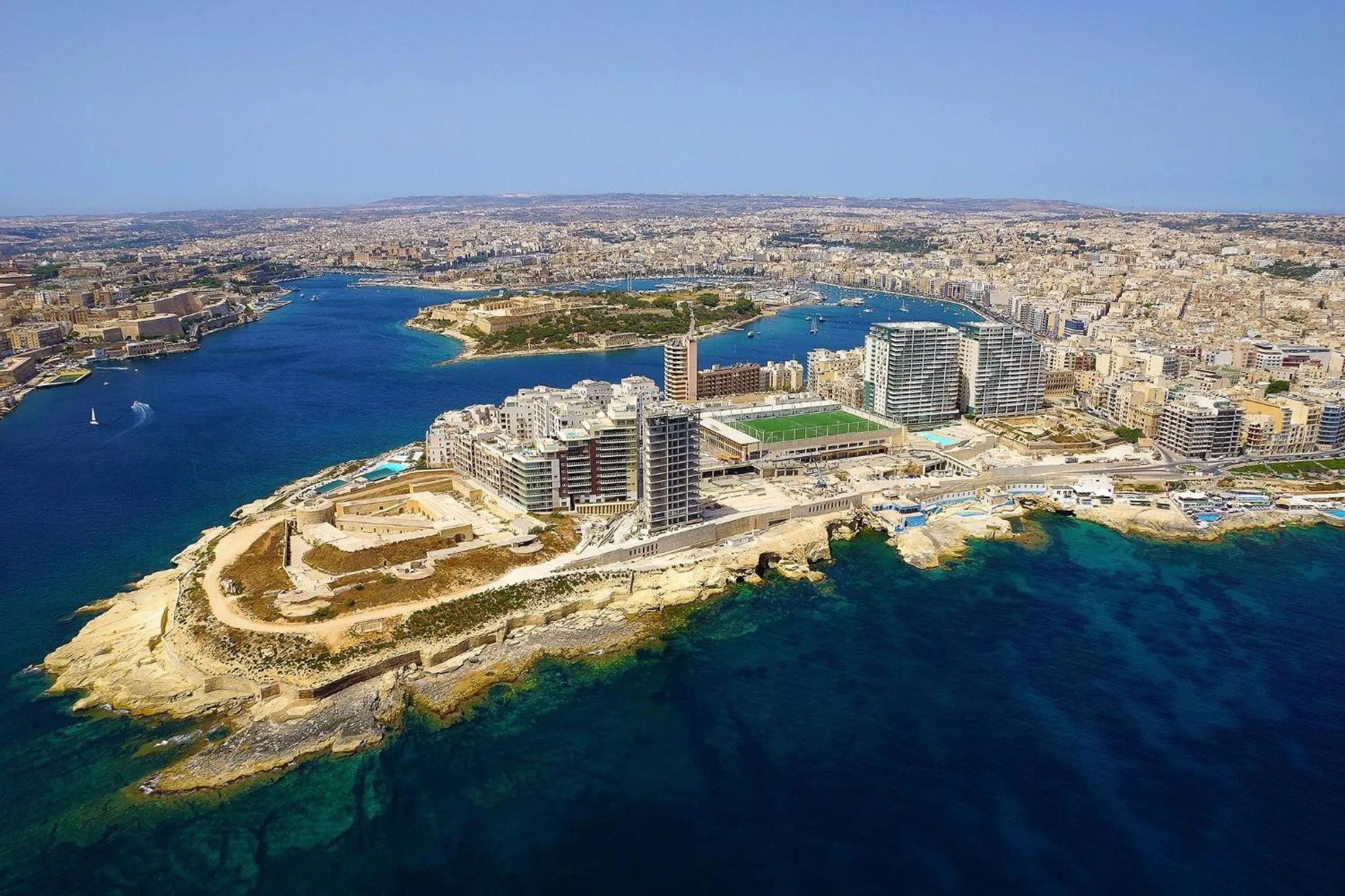 Bird's eye view in Sliema Tigne Suites