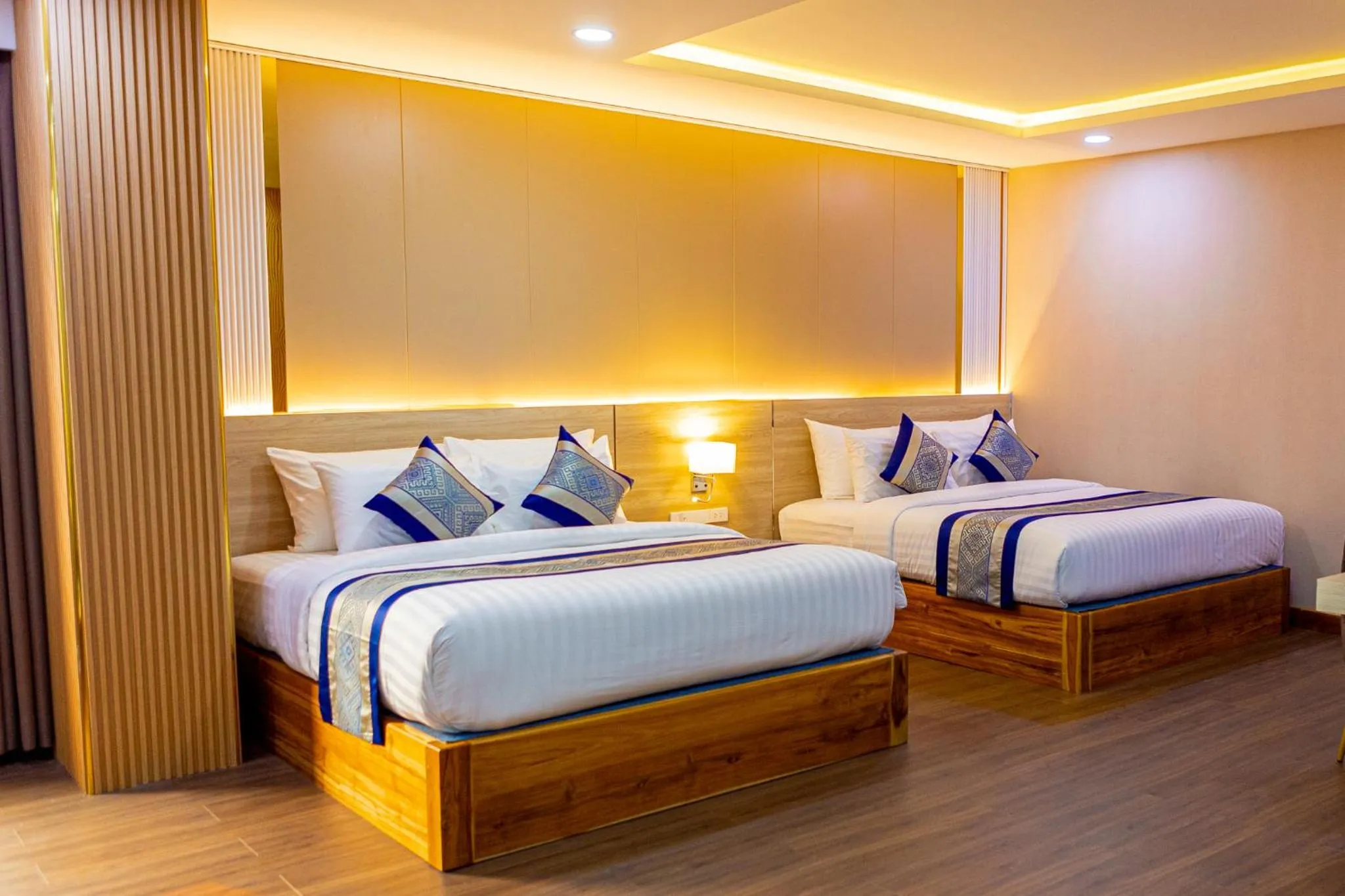 Bed in S Vangvieng Boutique Hotel