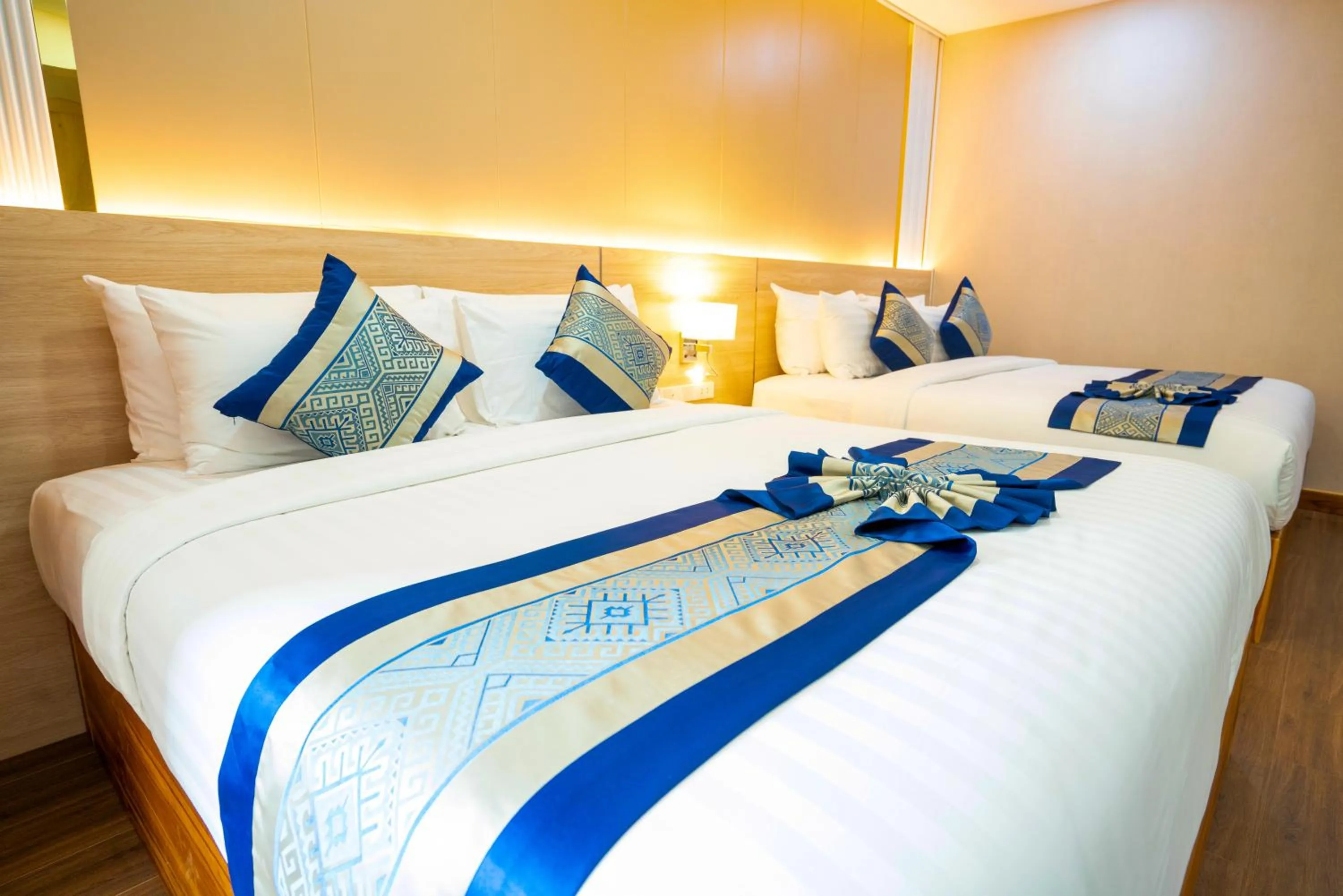 Bed in S Vangvieng Boutique Hotel