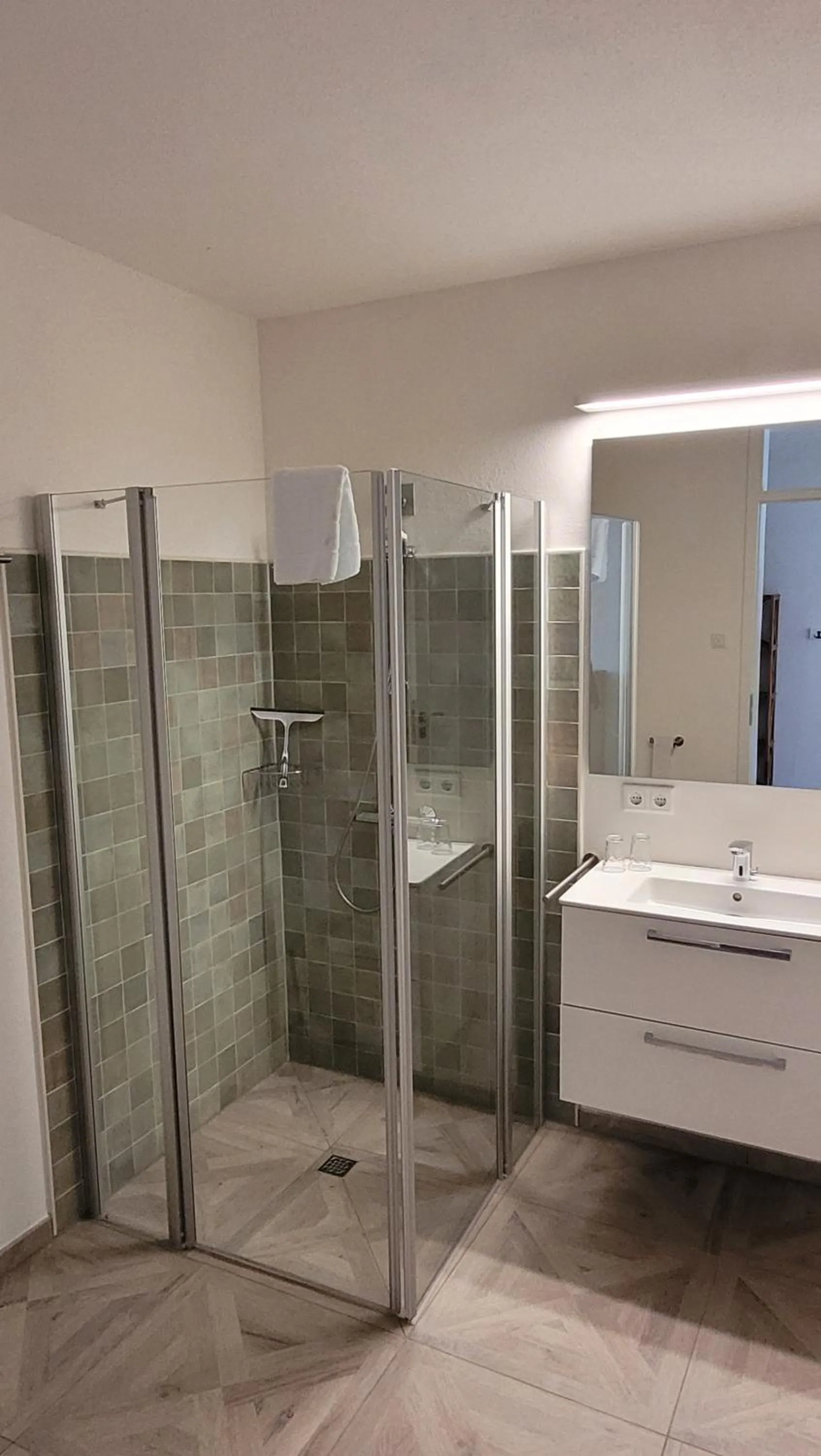 Shower in Hotel Lethehof