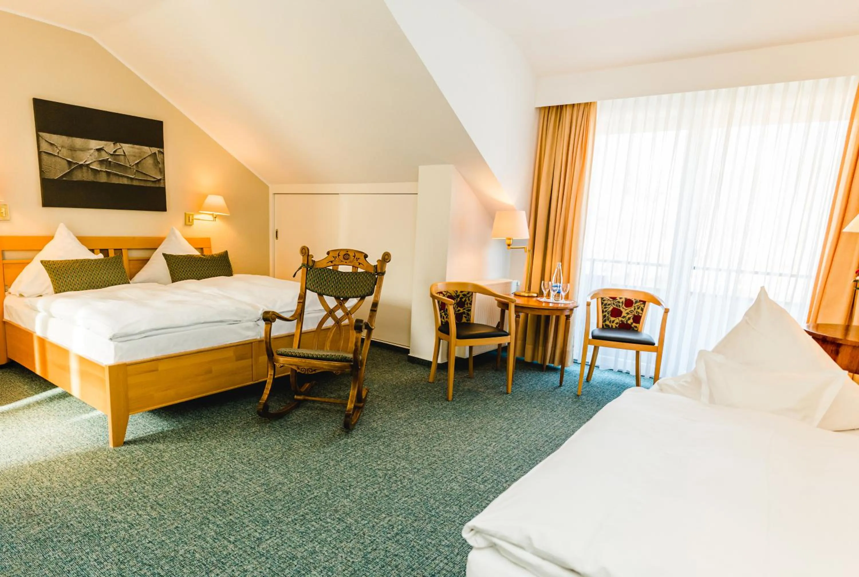 Photo of the whole room, Bed in Baudobriga Rheinhotel