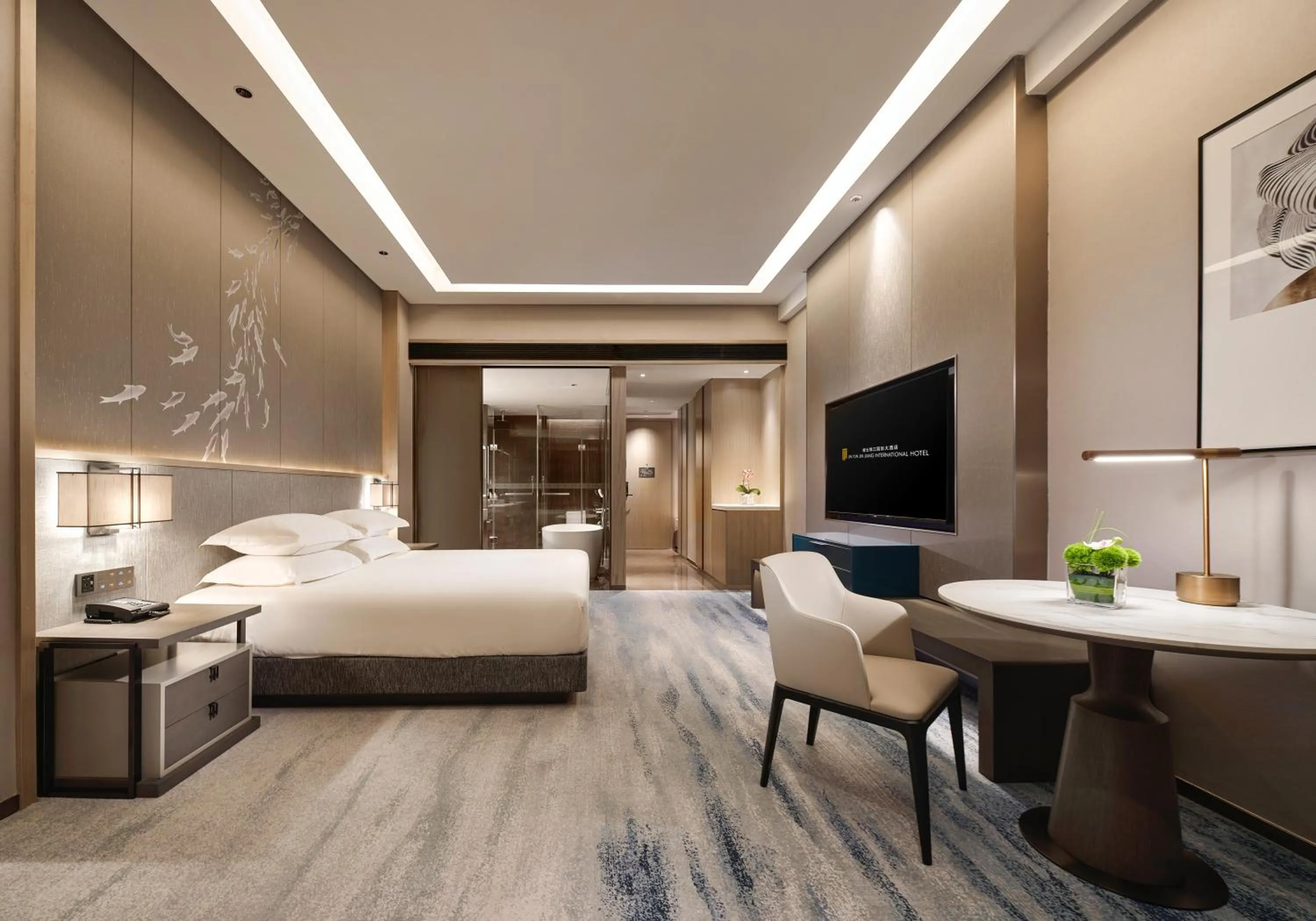 Bed in Jinyun Jingjiang International Hotel