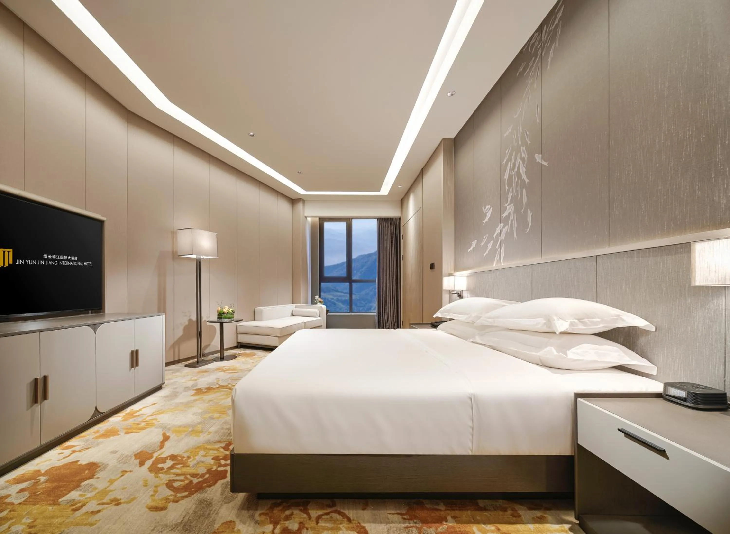 Bed in Jinyun Jingjiang International Hotel