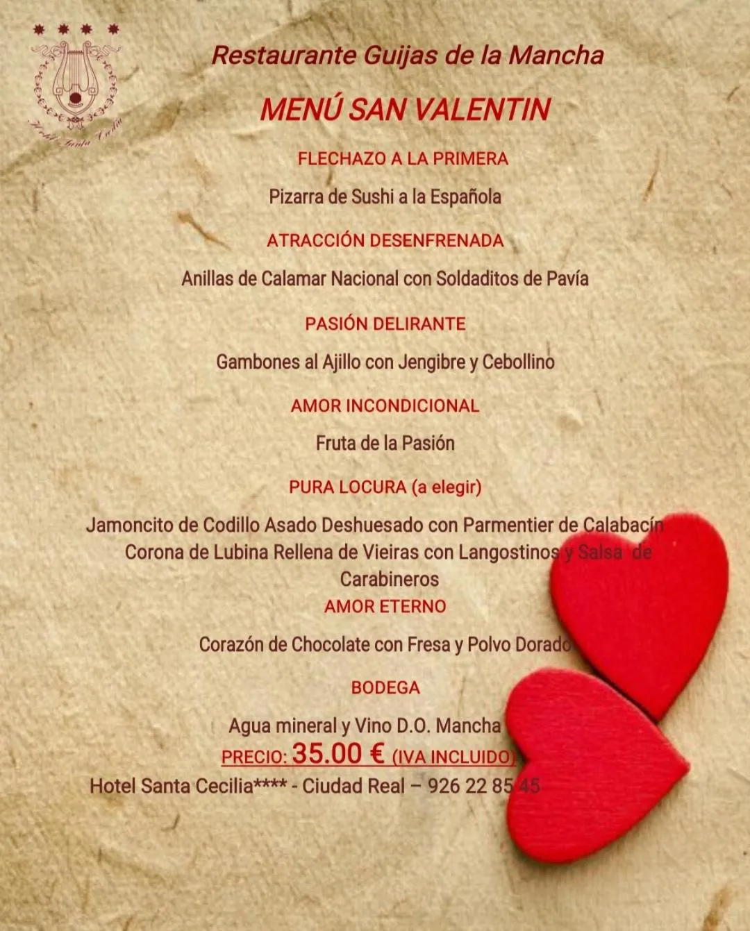 Restaurant/places to eat in Hotel Santa Cecilia