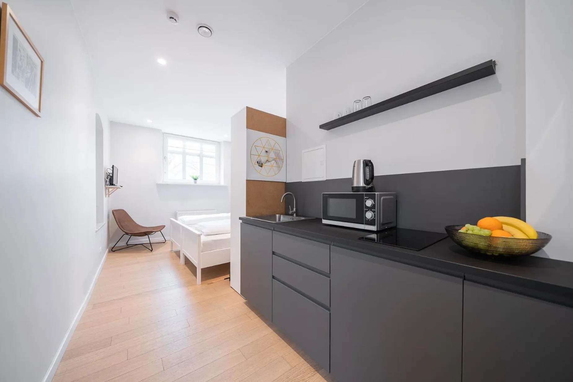 Kitchen or kitchenette, Bed in Lollo Luxury Residence - Lollo Stay