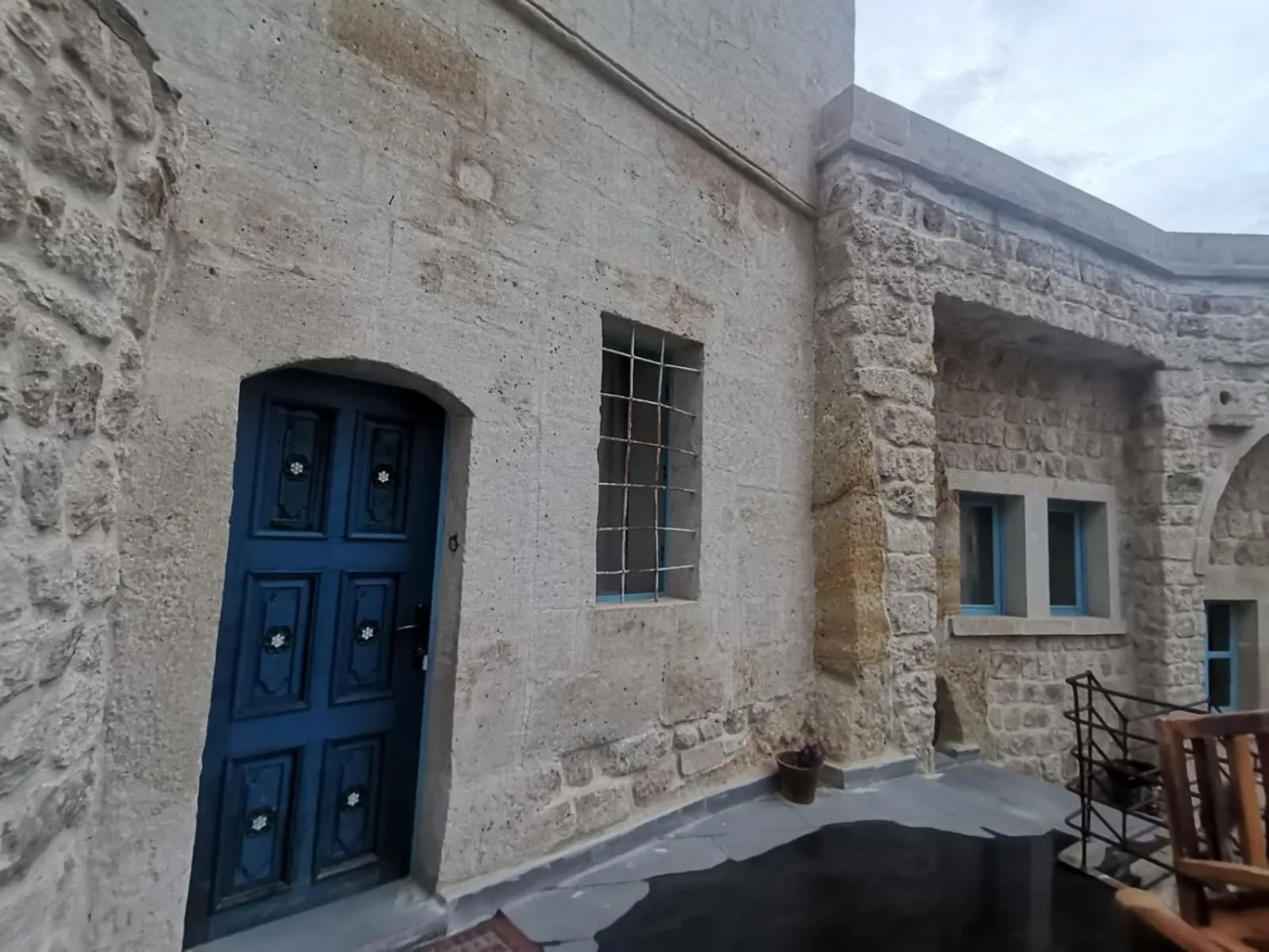 Inner courtyard view in Fragman Cave Cappadocia