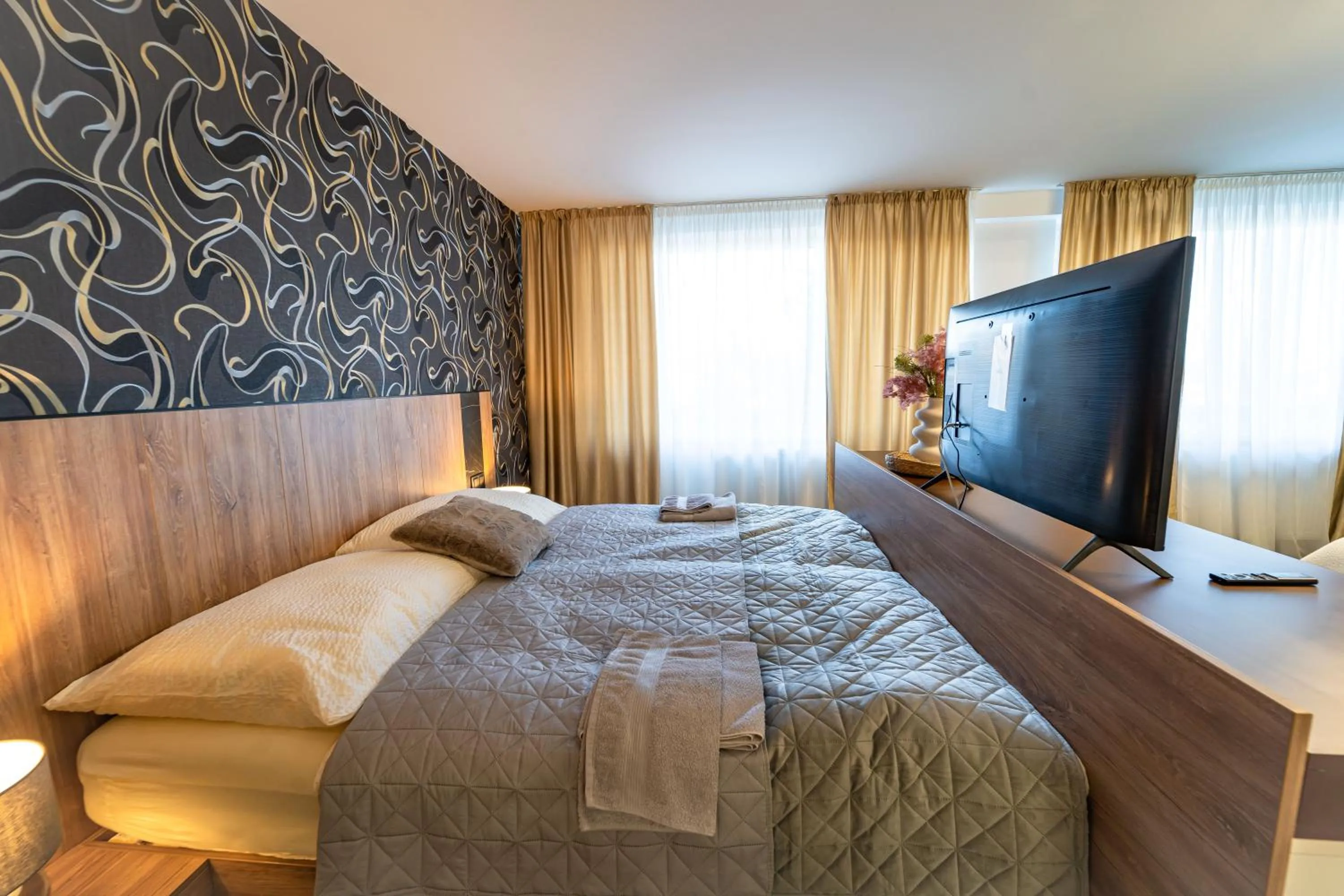 Bedroom, Bed in Hotel Zemplín