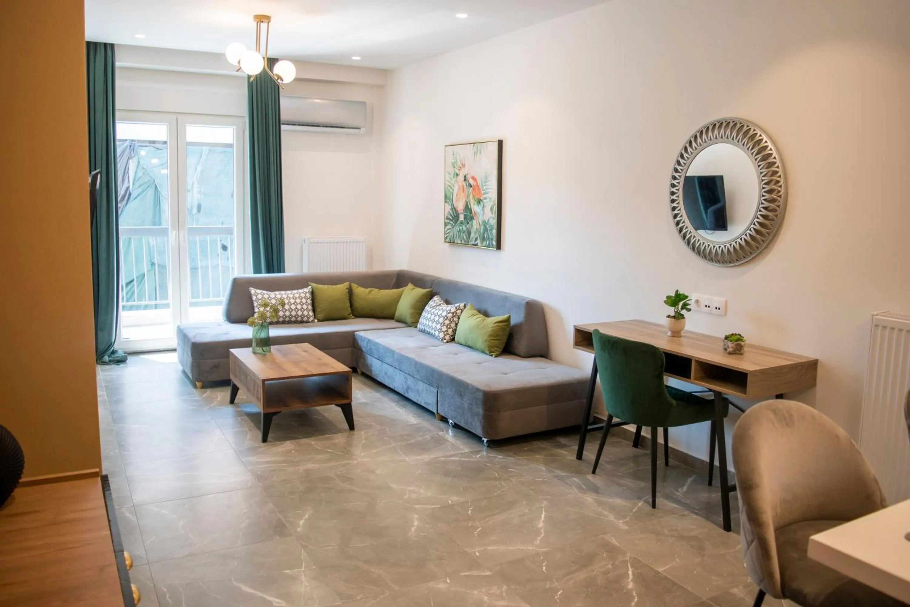 Living room in The Caravan Apartments