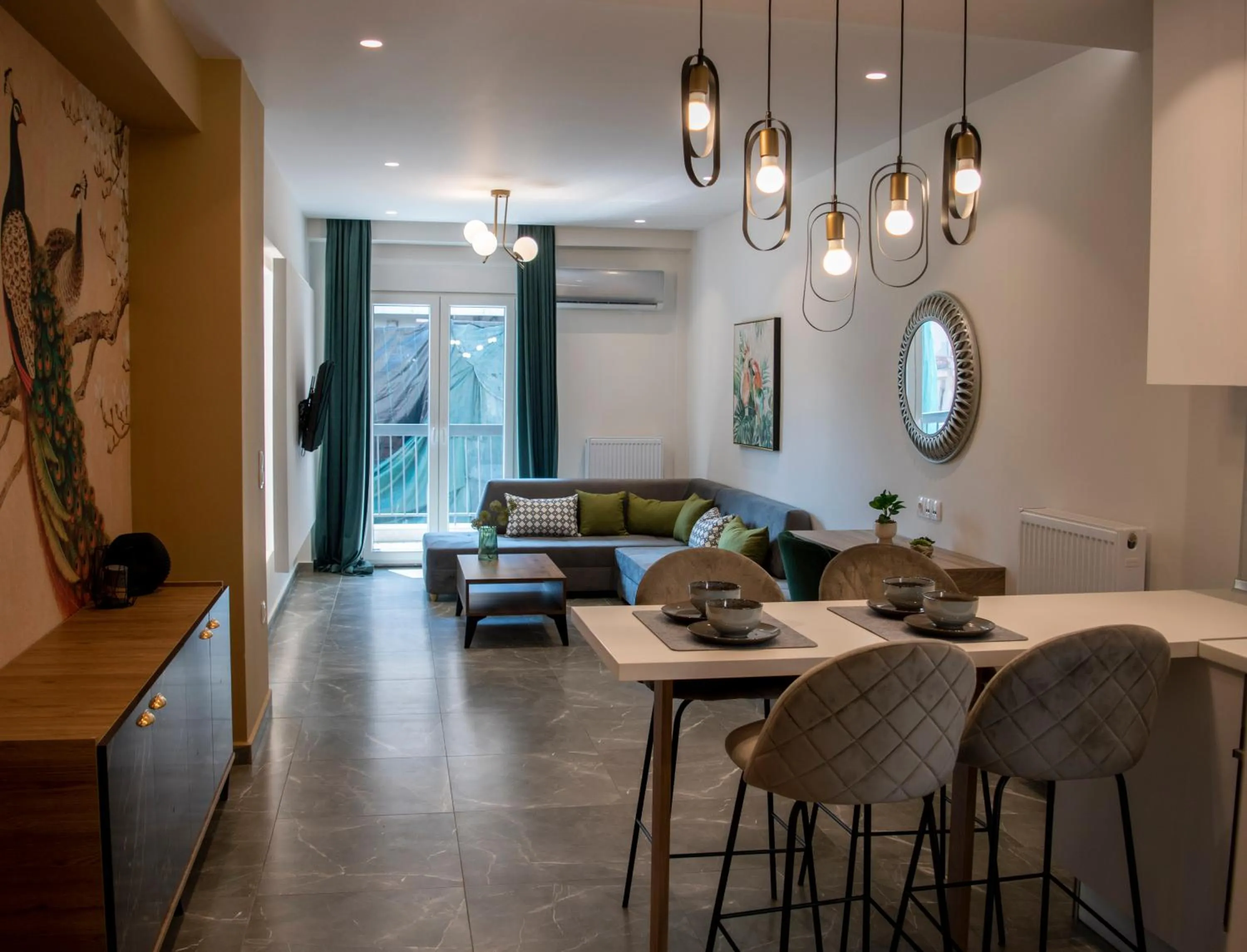 Living room in The Caravan Apartments