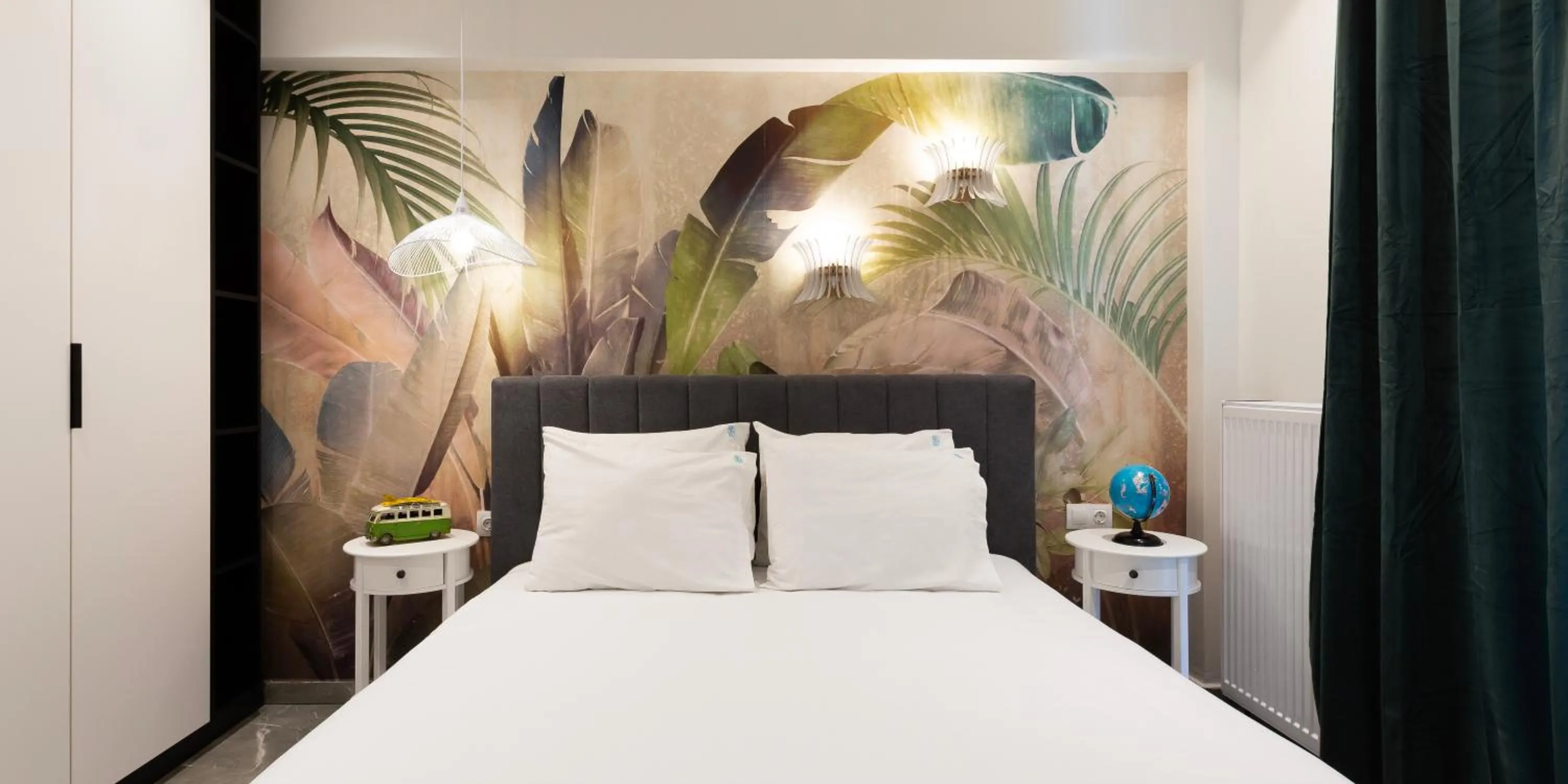 Bed in The Caravan Apartments