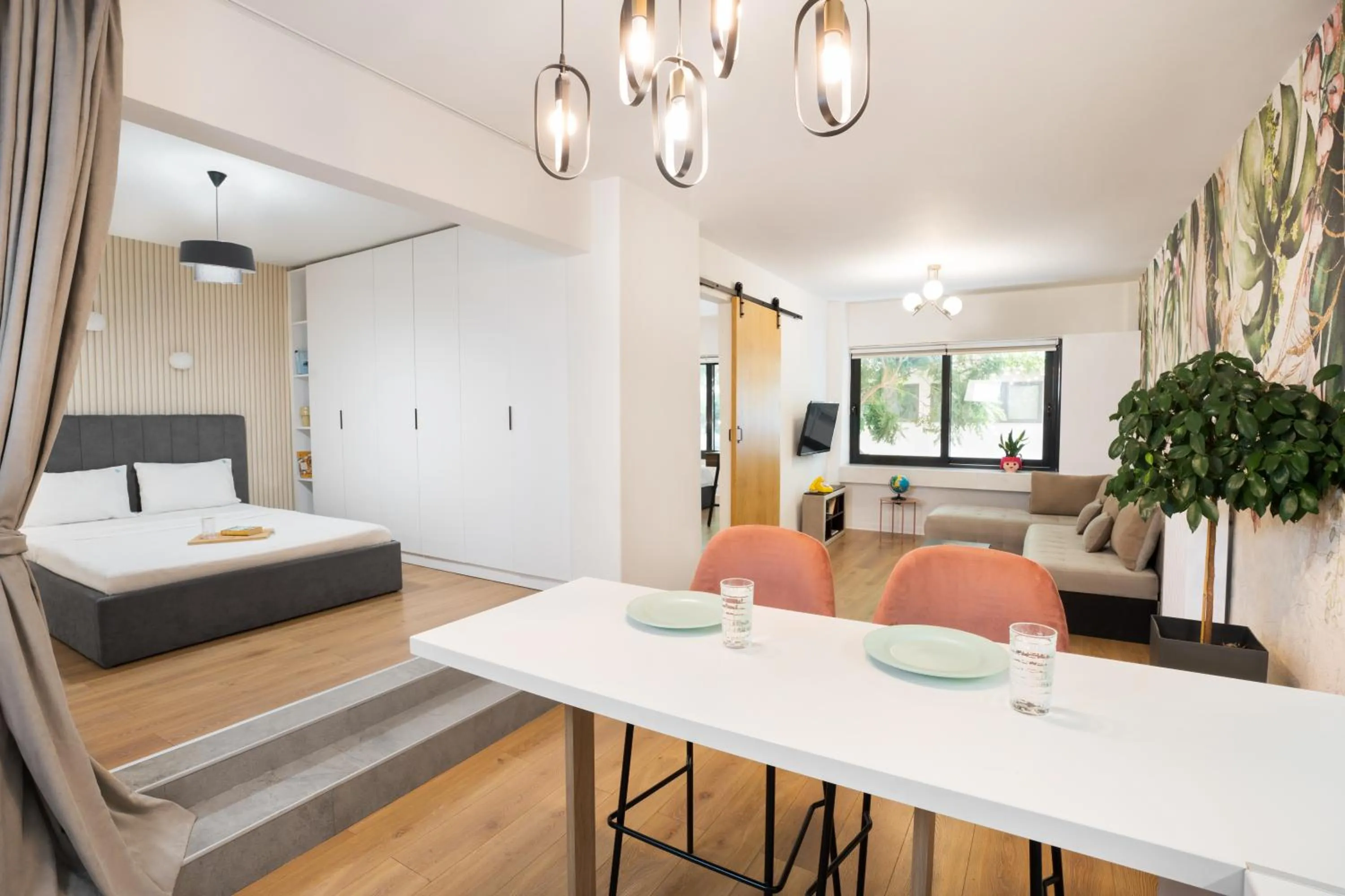 Bed in The Caravan Apartments